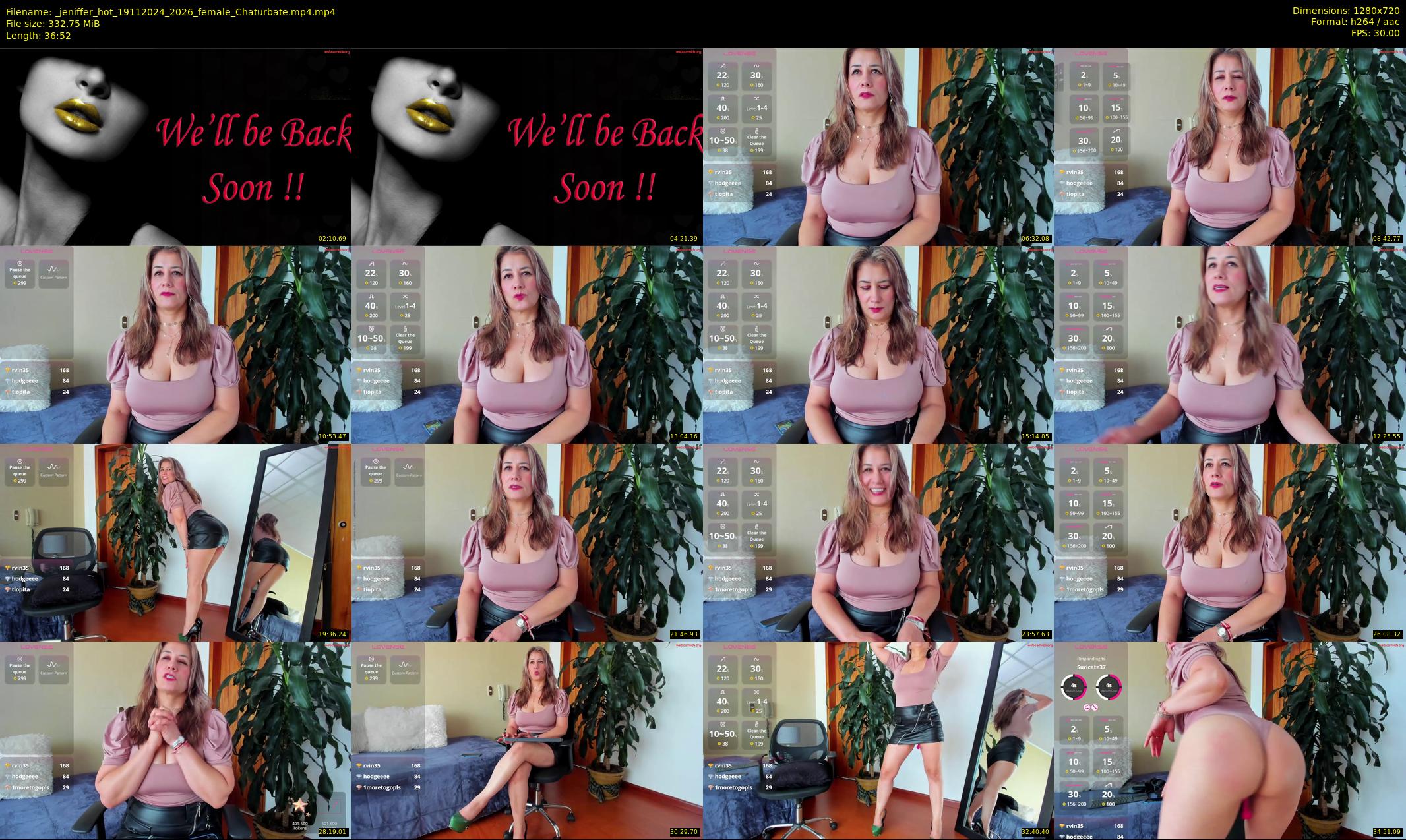 _jeniffer_hot — 37 minute Chaturbate female cam show recording, 720p, Nov 19, 2024