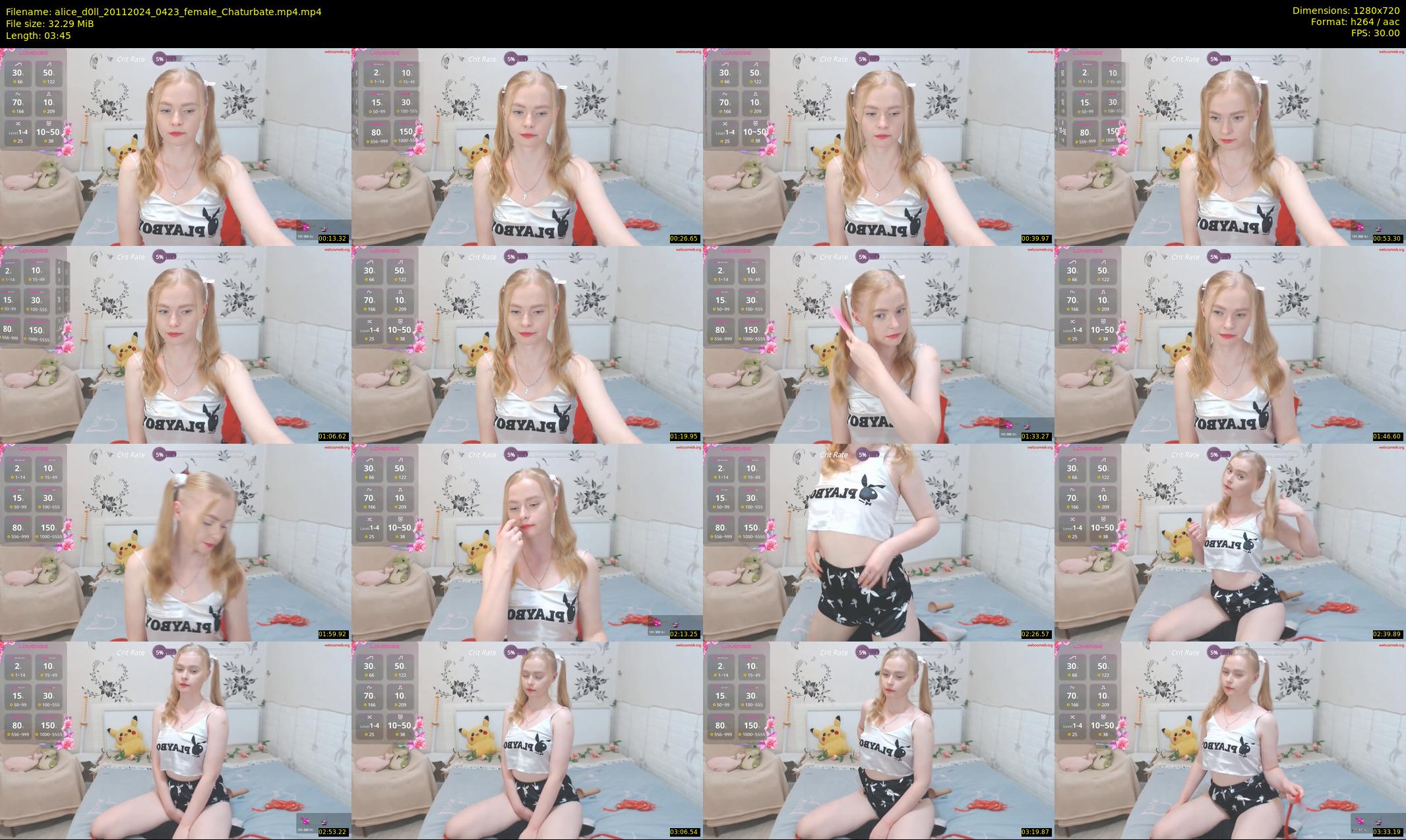 alice_d0ll — 4 minute Chaturbate female cam show recording, 720p, Nov 20, 2024