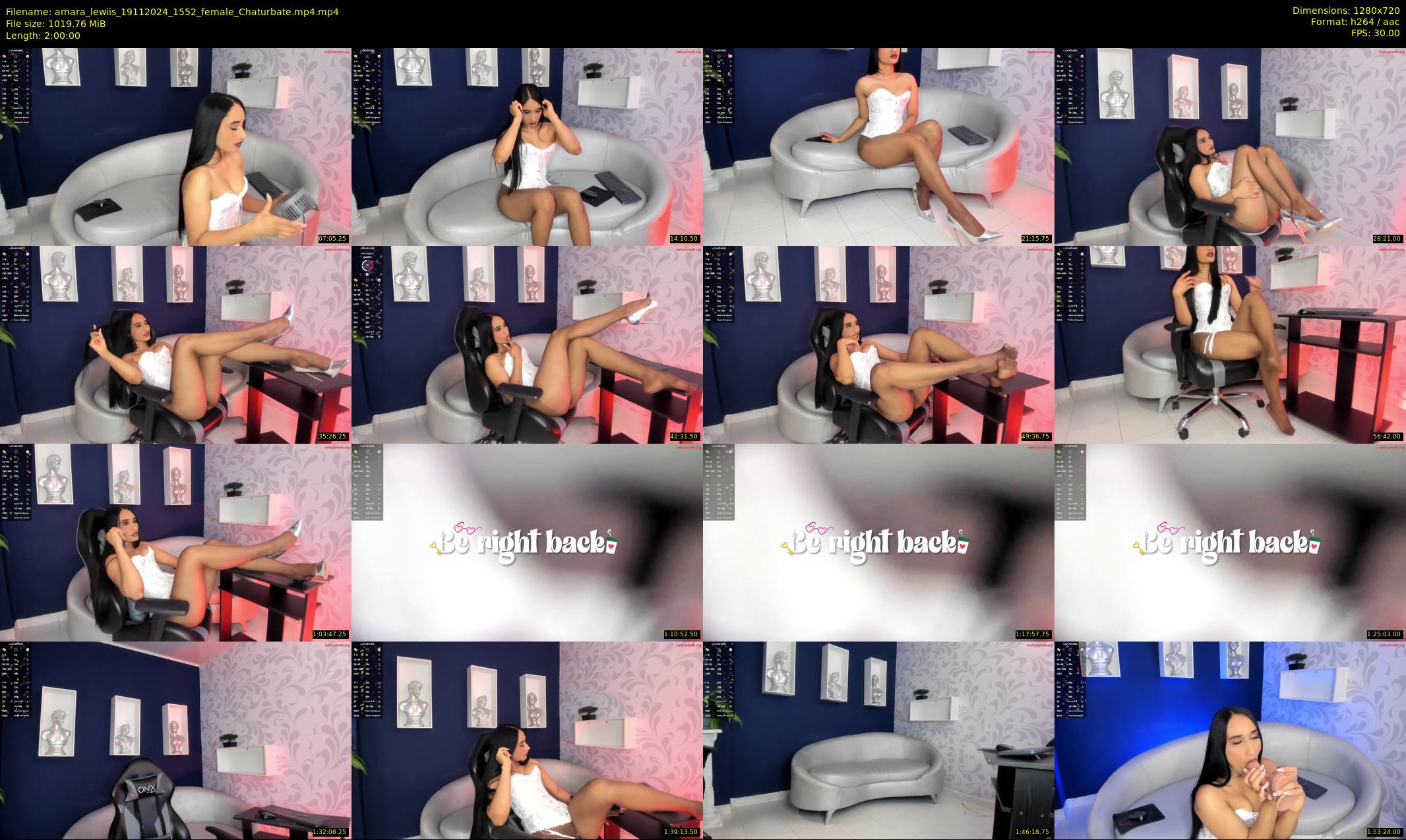 amara_lewiis — 120 minute Chaturbate female cam show recording, 720p, Nov 19, 2024