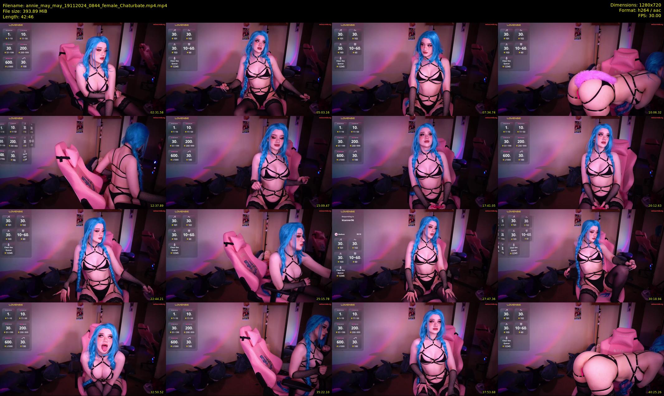 annie_may_may — 43 minute Chaturbate female cam show recording, 720p, Nov 19, 2024