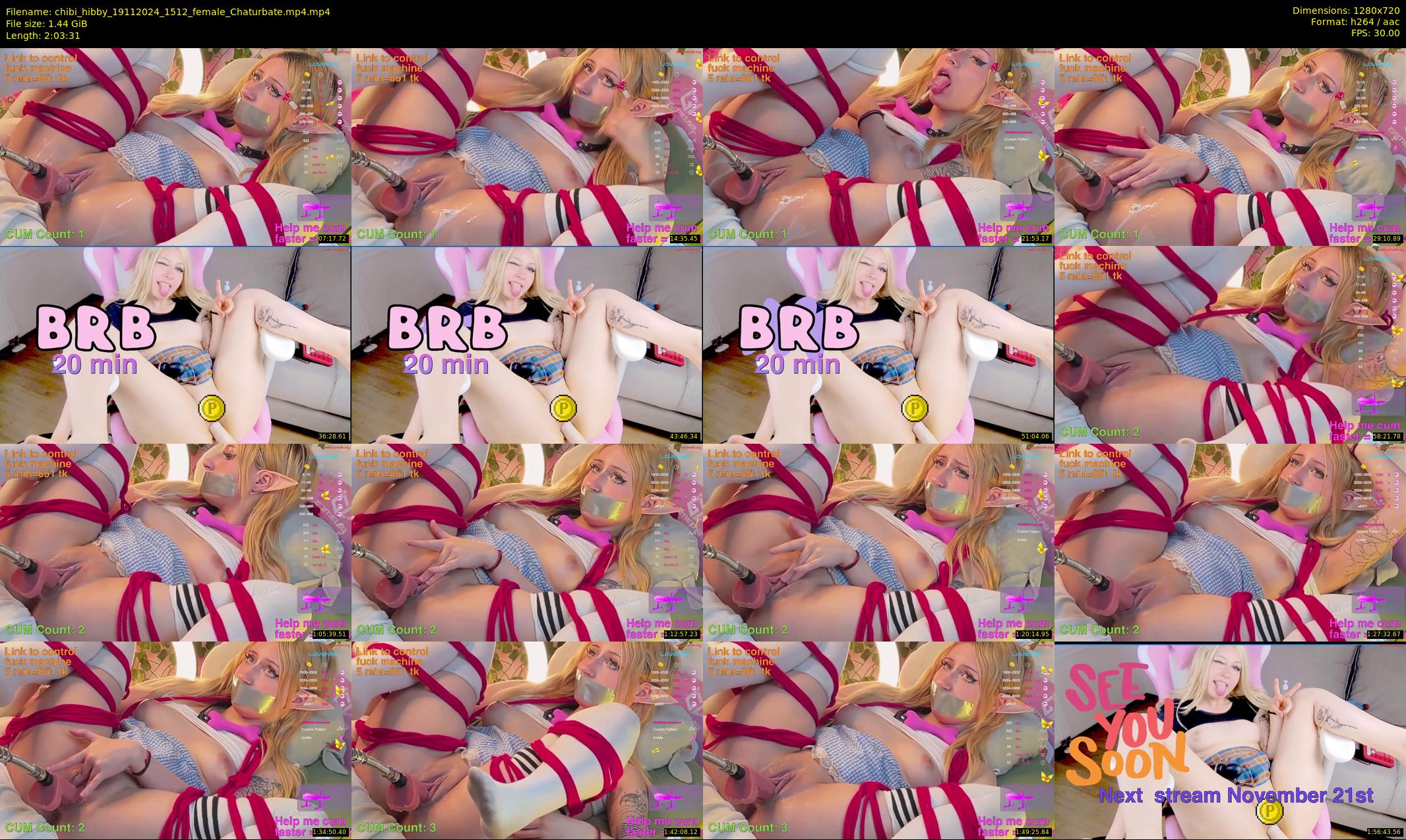 chibi_hibby — 124 minute Chaturbate female cam show recording, 720p, Nov 19, 2024