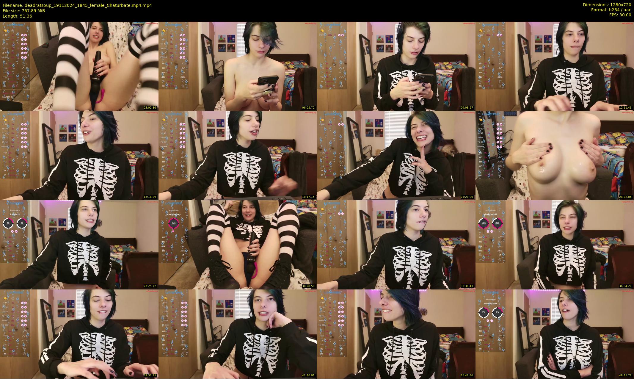 deadratsoup — 52 minute Chaturbate female cam show recording, 720p, Nov 19, 2024