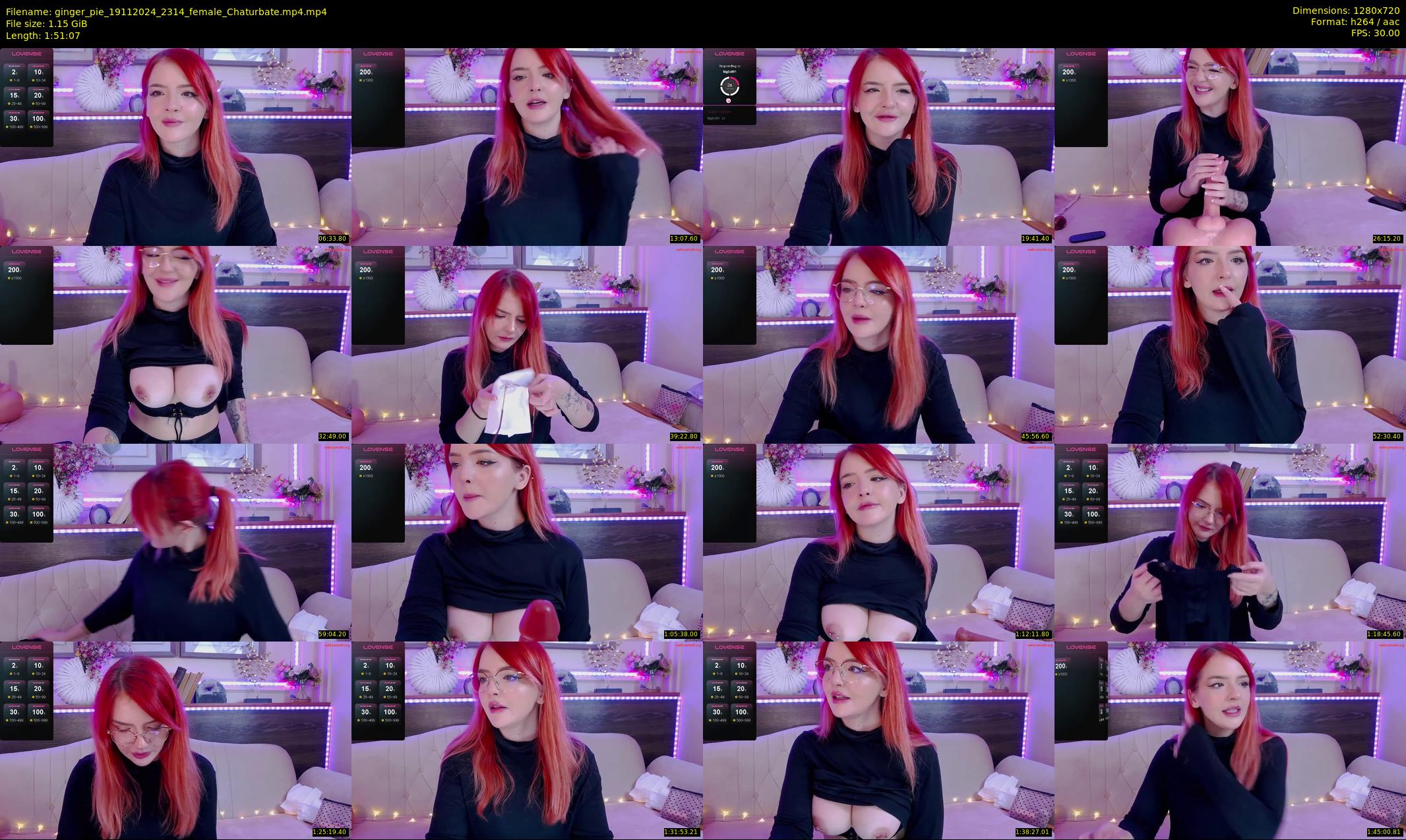 ginger_pie — 112 minute Chaturbate female cam show recording, 720p, Nov 19, 2024