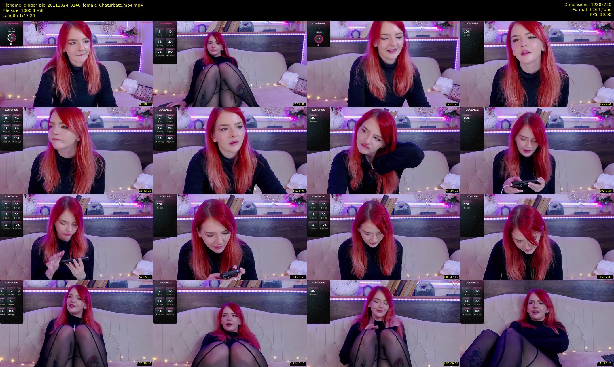 ginger_pie — 108 minute Chaturbate female cam show recording, 720p, Nov 20, 2024