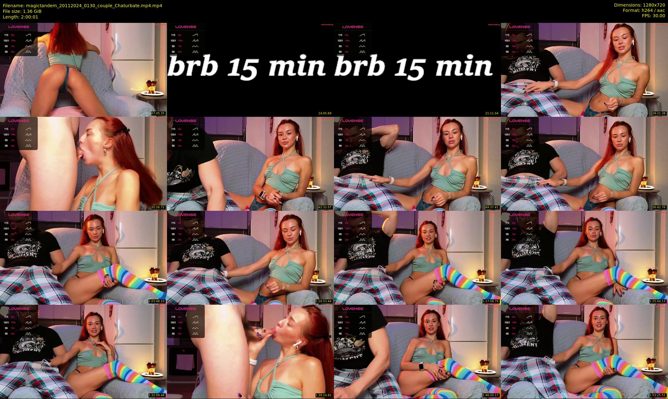 magictandem — 121 minute Chaturbate couple cam show recording, 720p, Nov 20, 2024