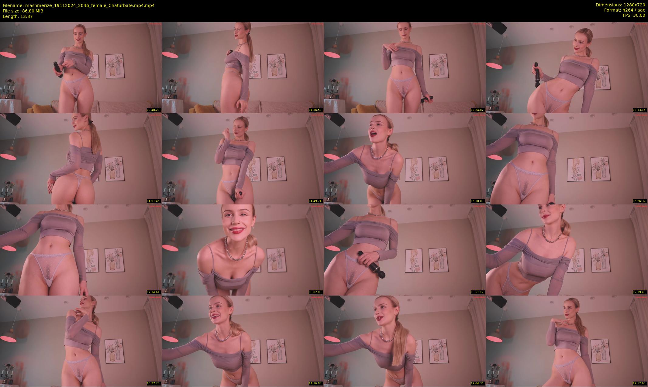 mashmerize — 14 minute Chaturbate female cam show recording, 720p, Nov 19, 2024