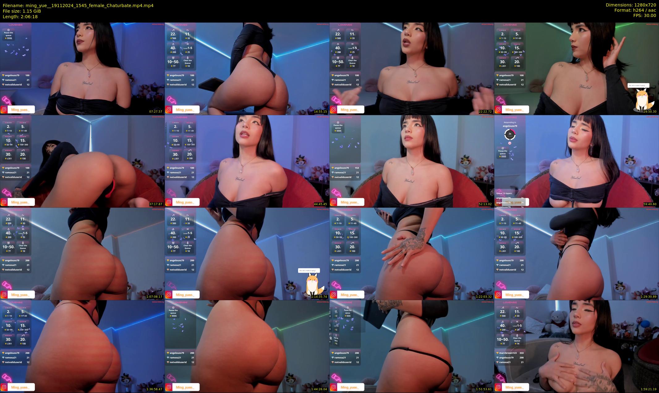 ming_yue_ — 127 minute Chaturbate female cam show recording, 720p, Nov 19, 2024
