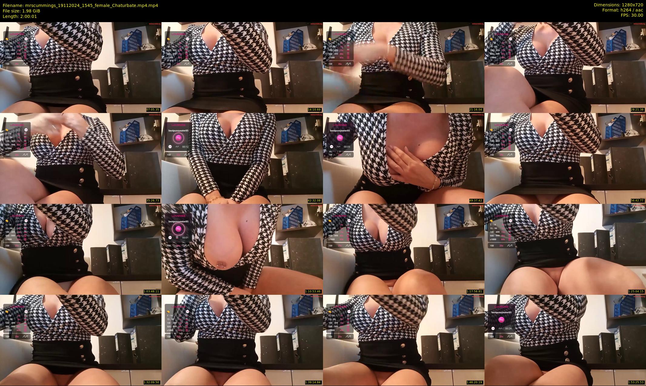 mrscummings — 121 minute Chaturbate female cam show recording, 720p, Nov 19, 2024