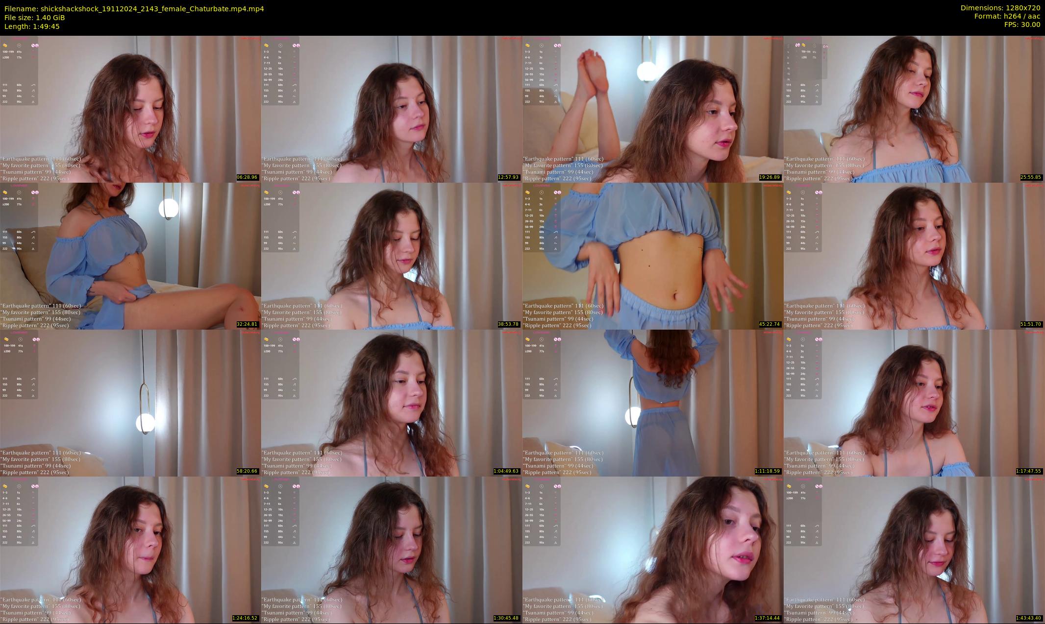 shickshackshock — 110 minute Chaturbate female cam show recording, 720p, Nov 19, 2024