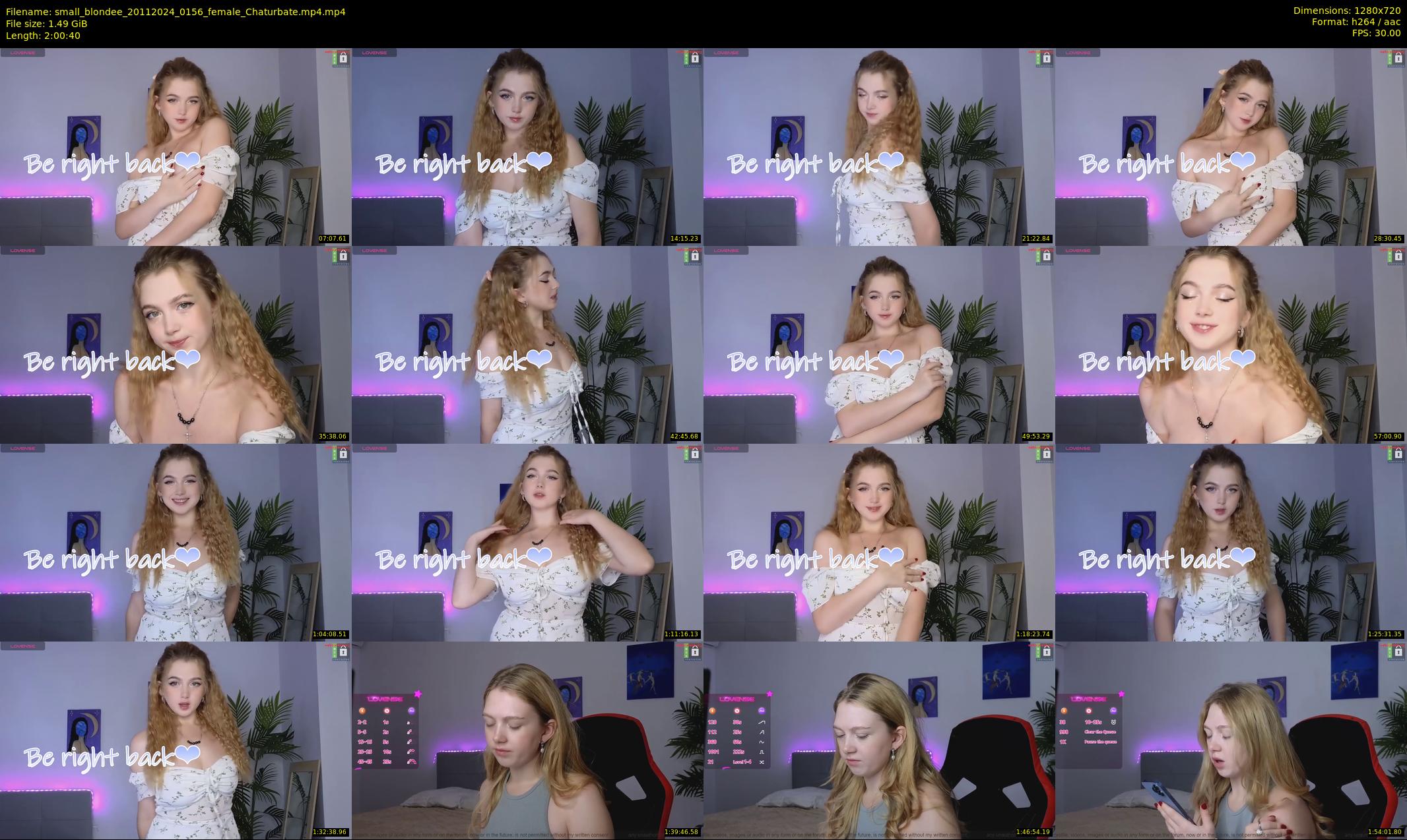small_blondee — 121 minute Chaturbate female cam show recording, 720p, Nov 20, 2024