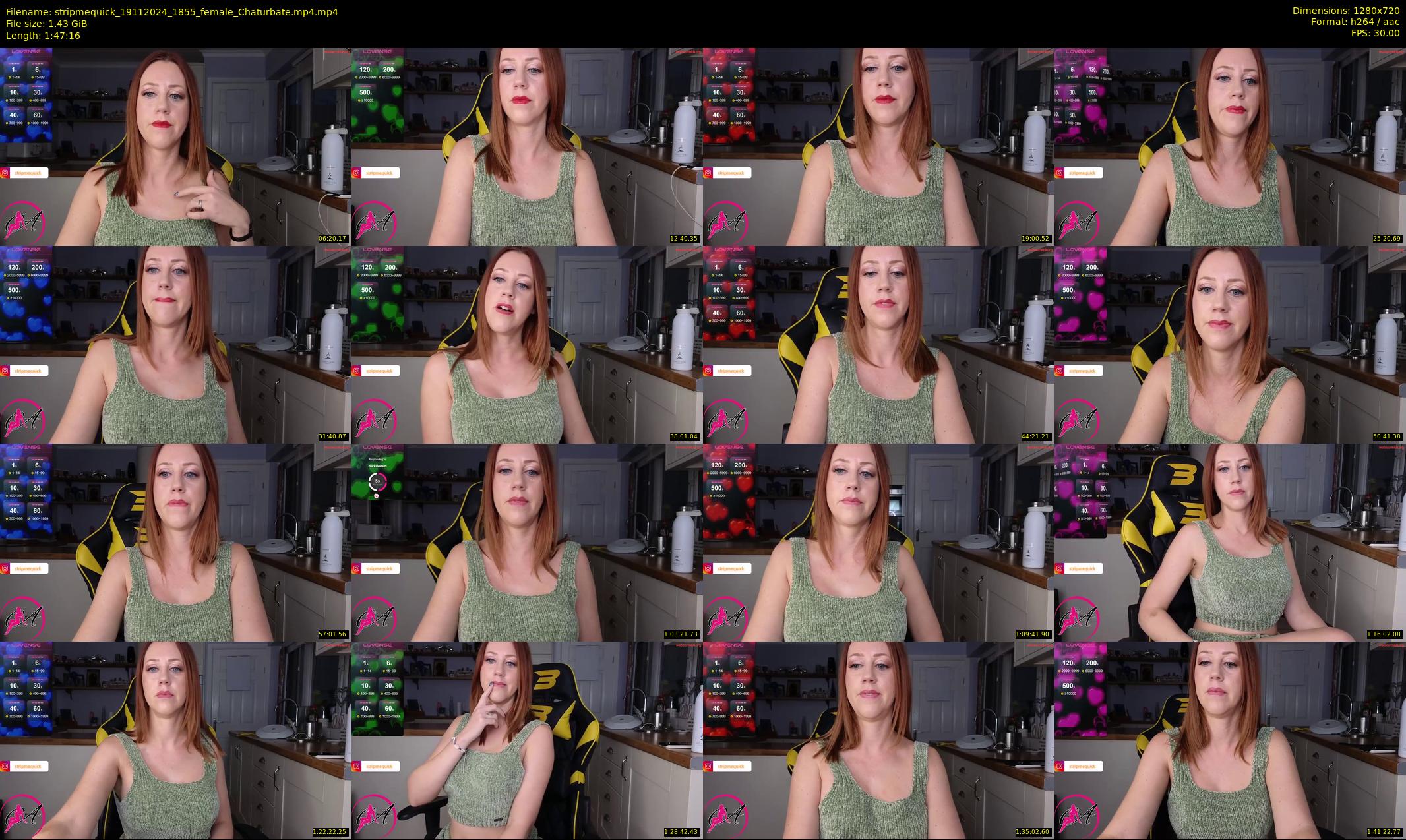 stripmequick — 108 minute Chaturbate female cam show recording, 720p, Nov 19, 2024