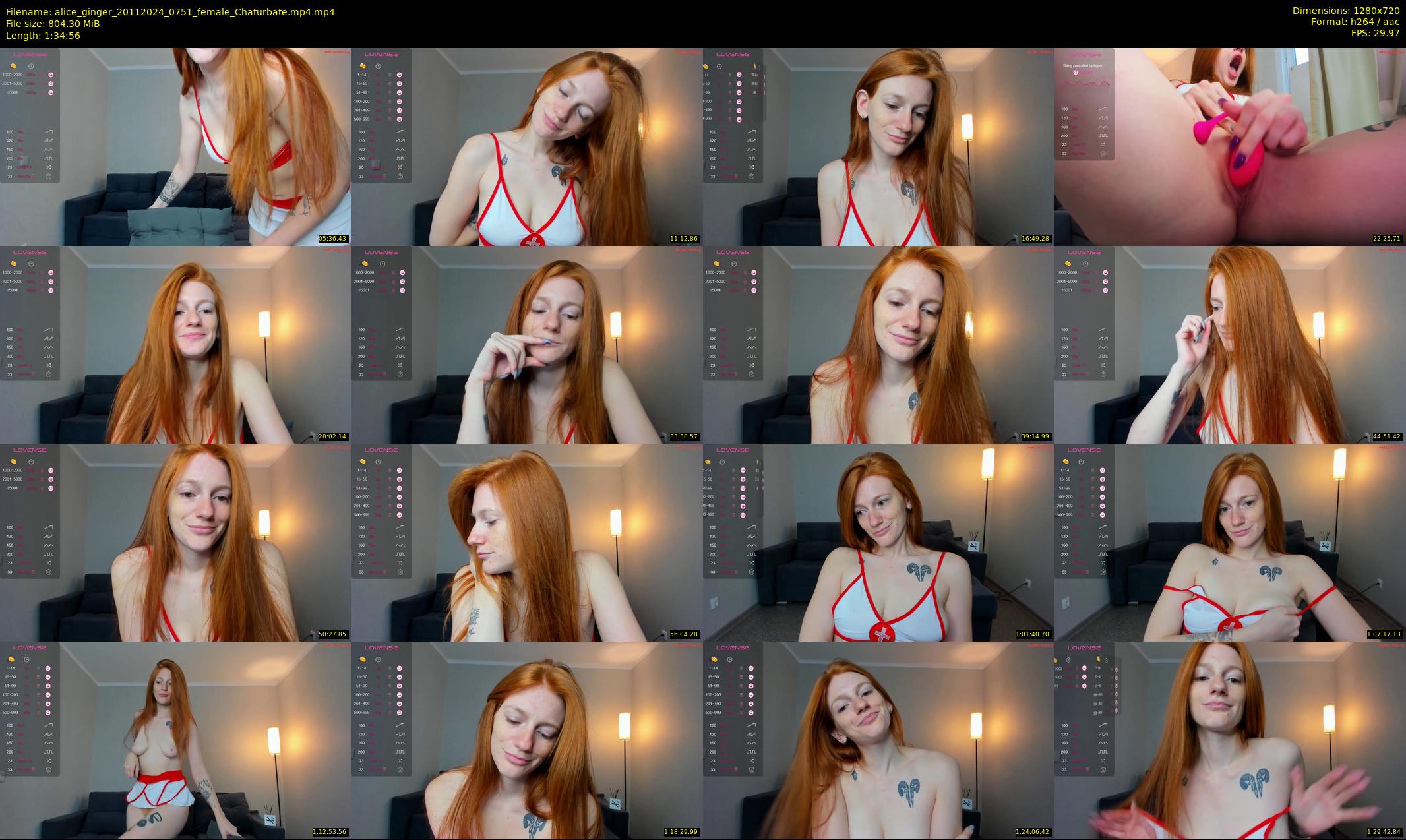 alice_ginger — 95 minute Chaturbate female cam show recording, 720p, Nov 20, 2024