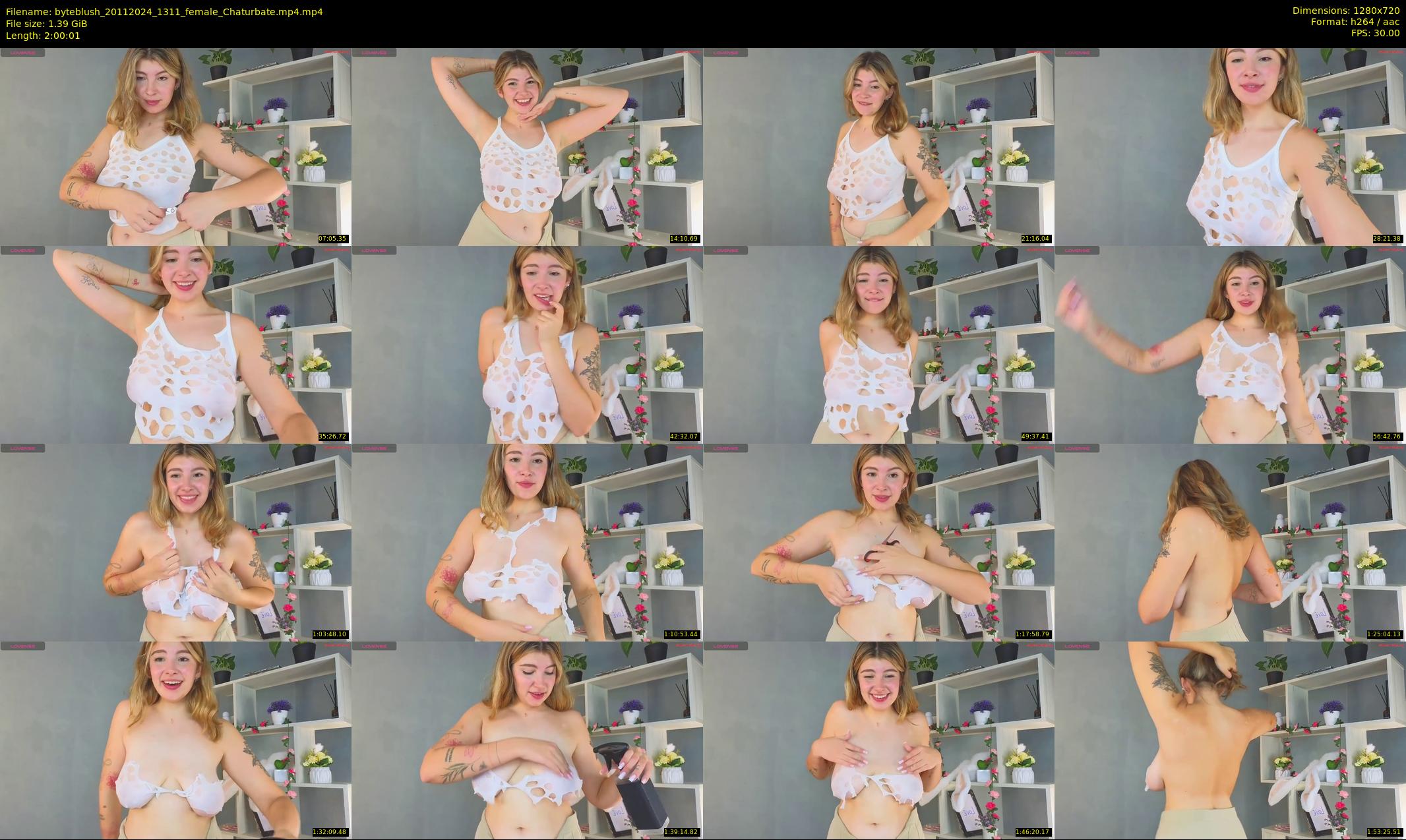 byteblush — 121 minute Chaturbate female cam show recording, 720p, Nov 20, 2024
