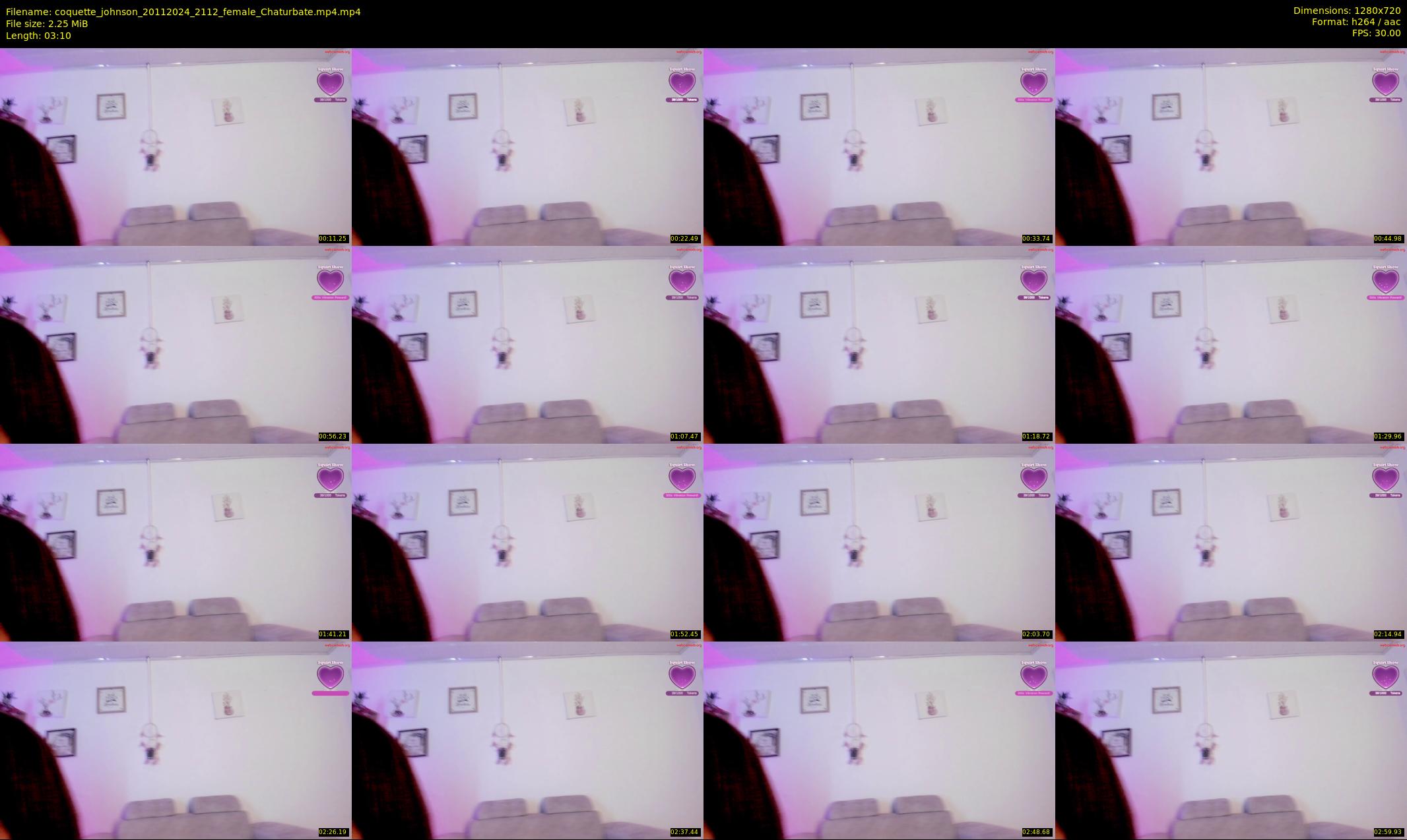 coquette_johnson — 4 minute Chaturbate female cam show recording, 720p, Nov 20, 2024