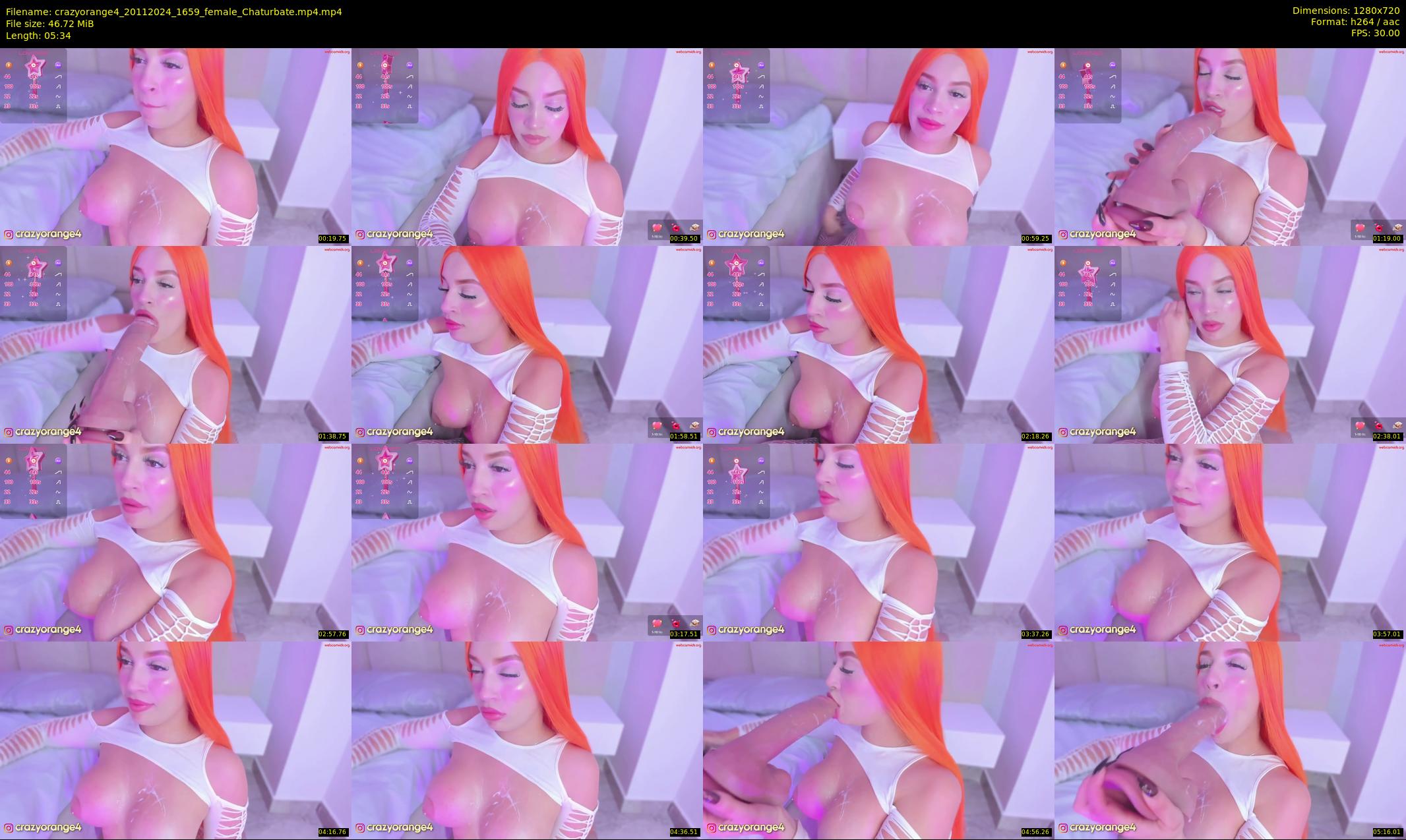 crazyorange4 — 6 minute Chaturbate female cam show recording, 720p, Nov 20, 2024