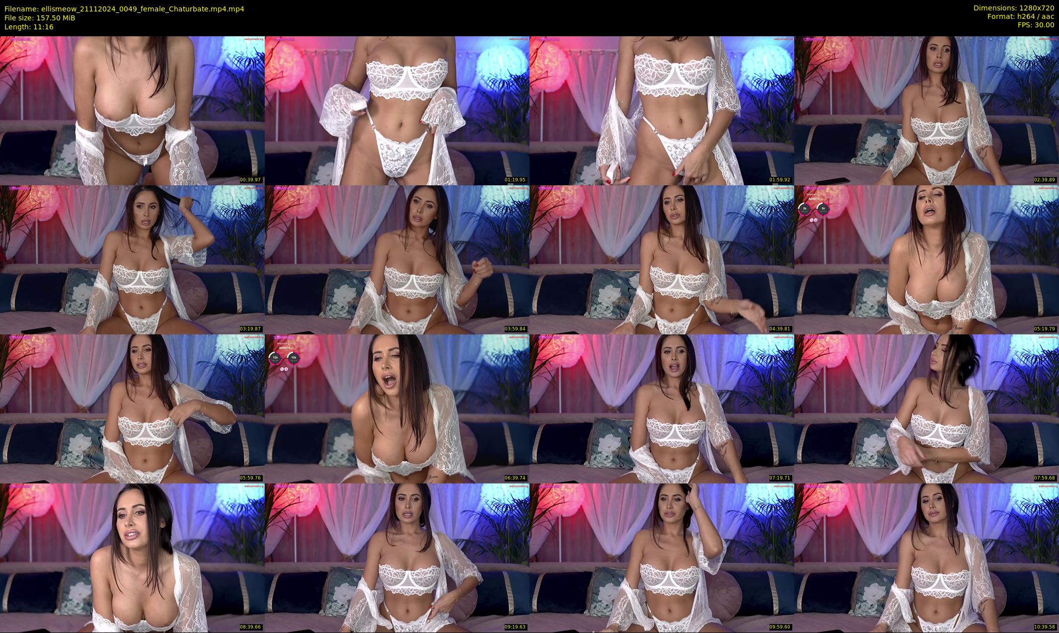 ellismeow — 12 minute Chaturbate female cam show recording, 720p, Nov 21, 2024