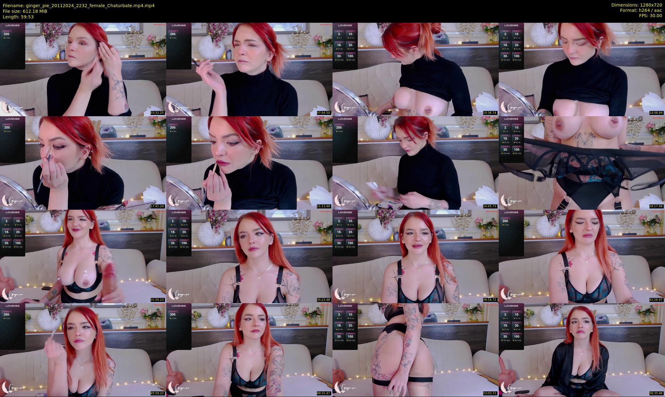 ginger_pie — 60 minute Chaturbate female cam show recording, 720p, Nov 20, 2024