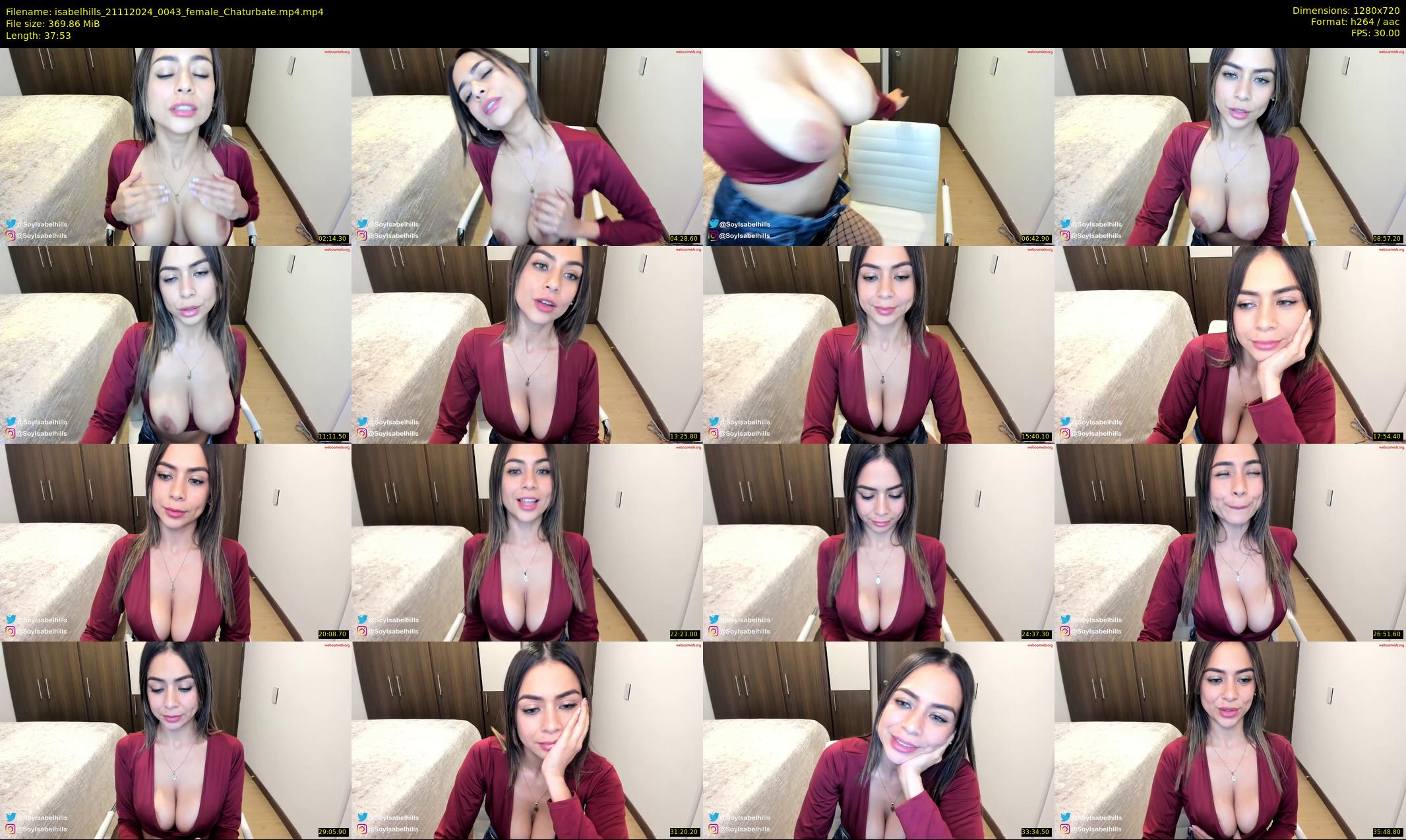 isabelhills — 38 minute Chaturbate female cam show recording, 720p, Nov 21, 2024