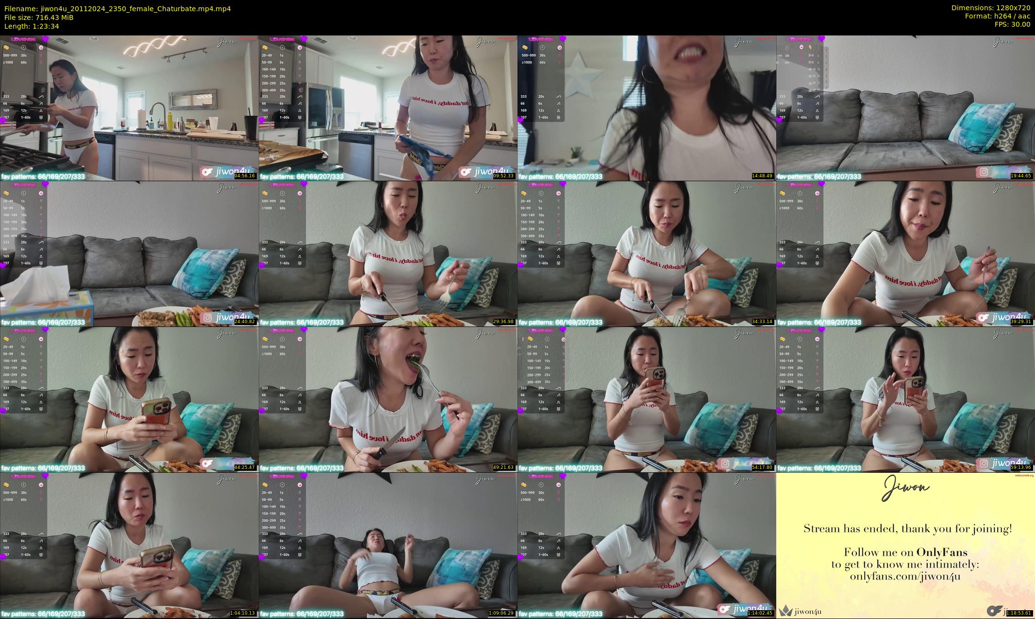 jiwon4u — 84 minute Chaturbate female cam show recording, 720p, Nov 20, 2024