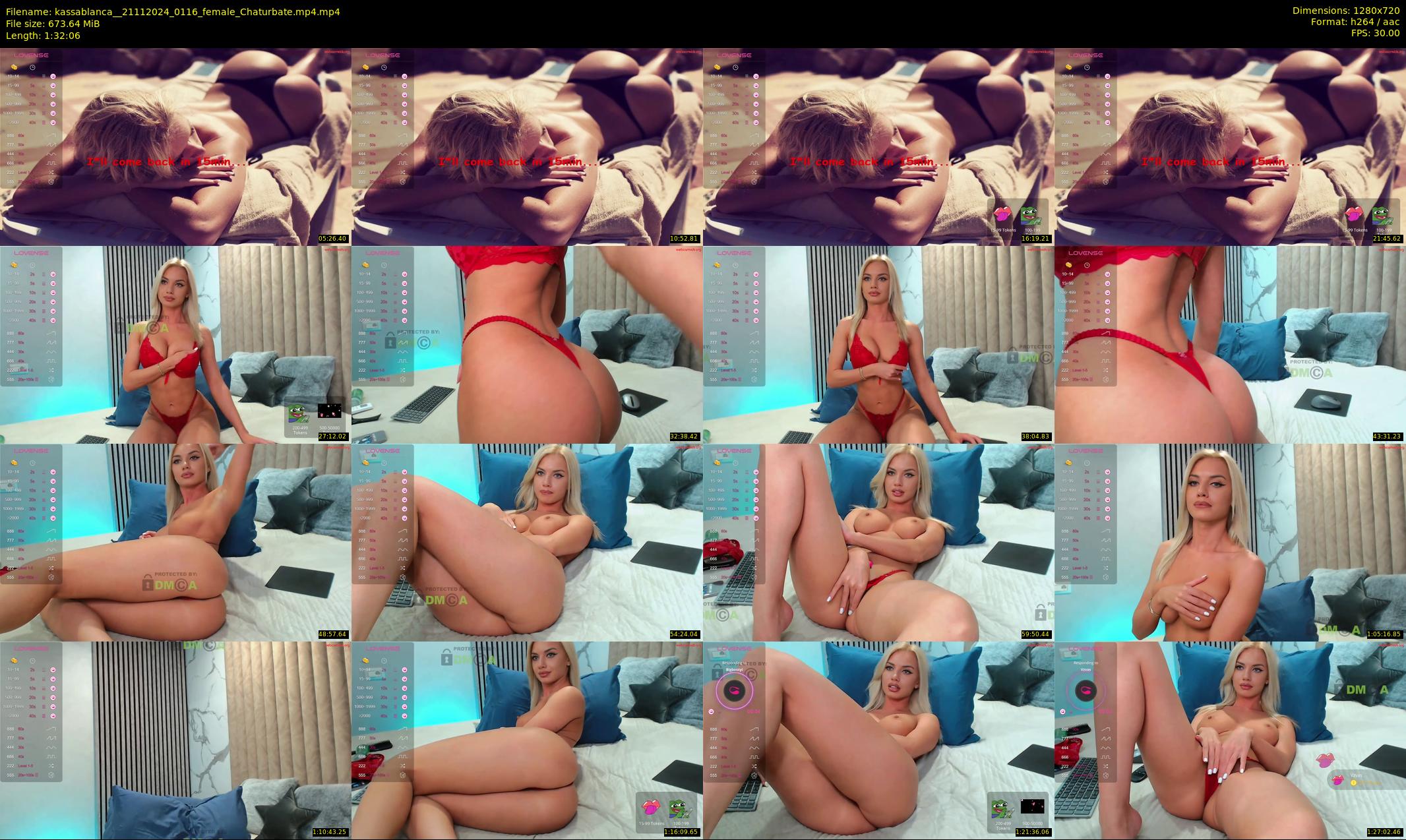 kassablanca_ — 93 minute Chaturbate female cam show recording, 720p, Nov 21, 2024