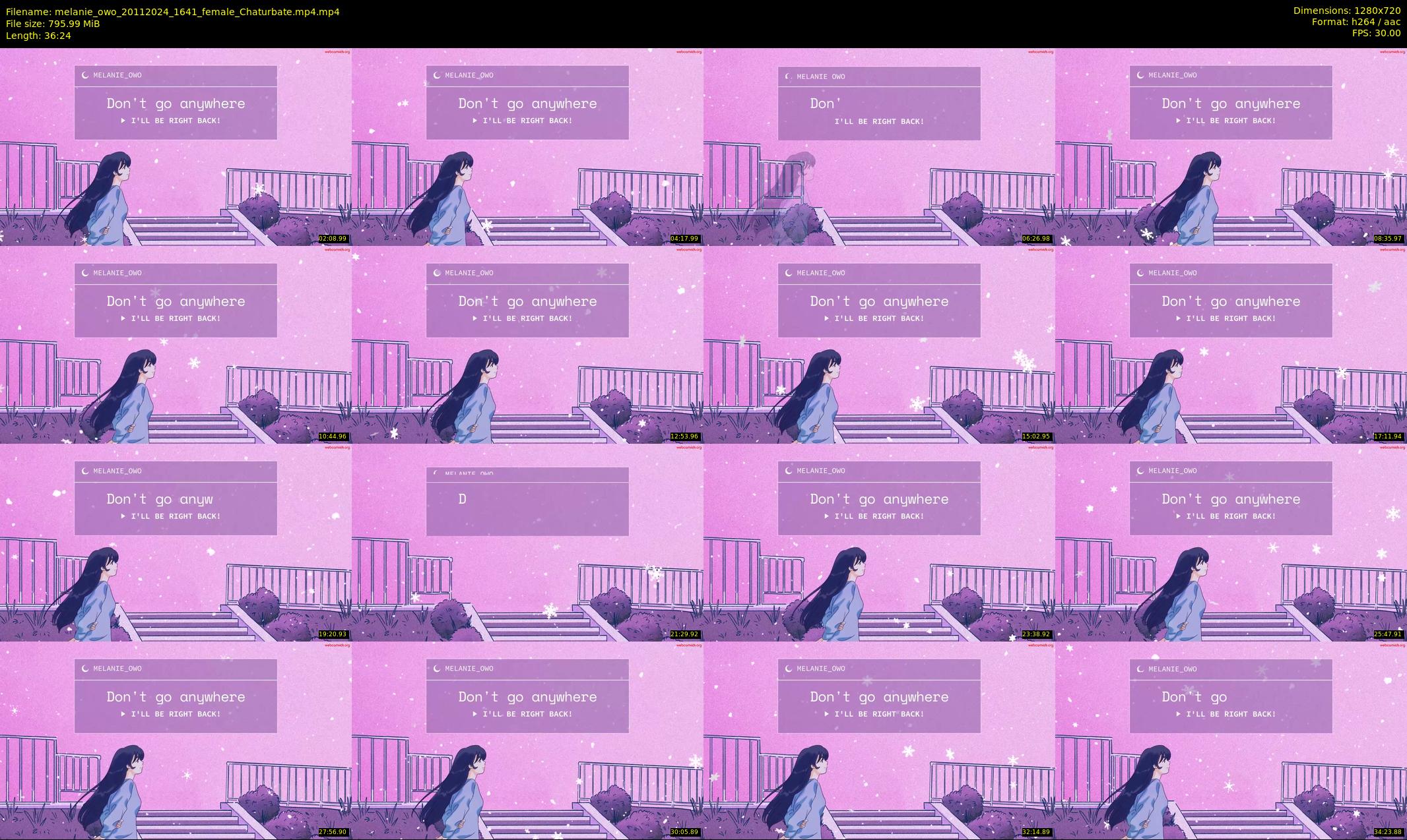 melanie_owo — 37 minute Chaturbate female cam show recording, 720p, Nov 20, 2024