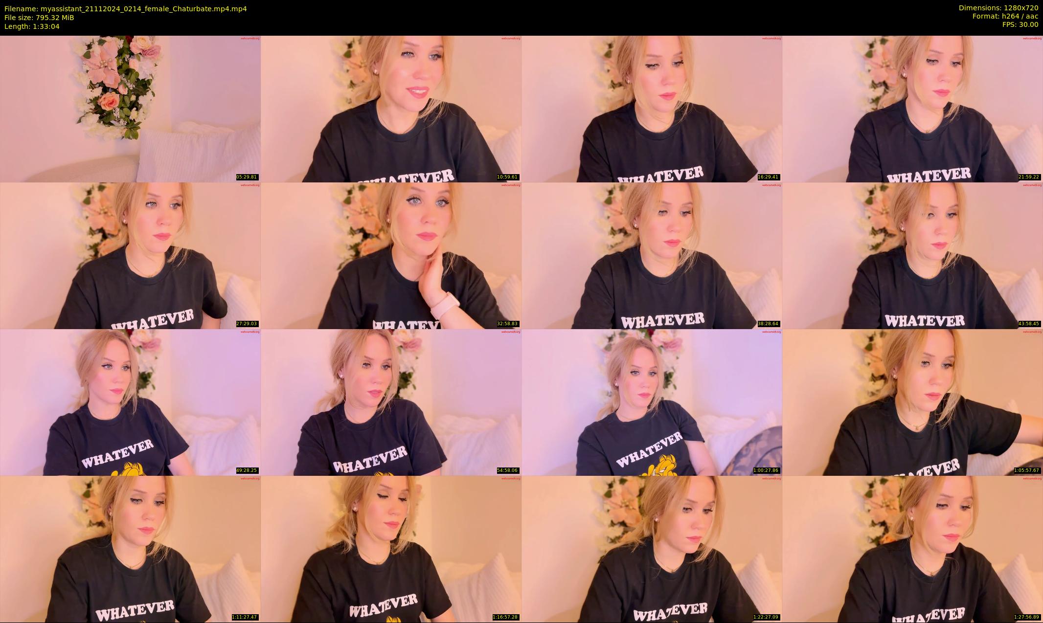 myassistant — 94 minute Chaturbate female cam show recording, 720p, Nov 21, 2024
