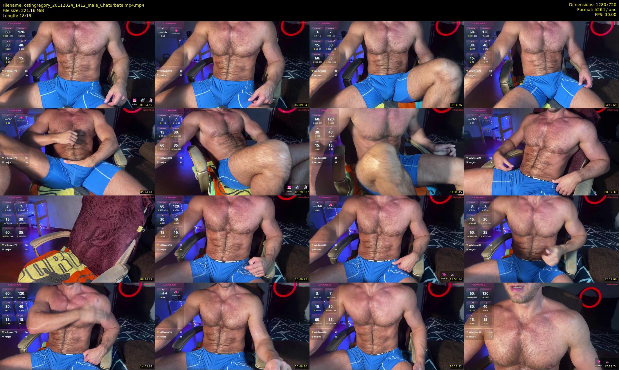 ostingregory — 19 minute Chaturbate male cam show recording, 720p, Nov 20, 2024