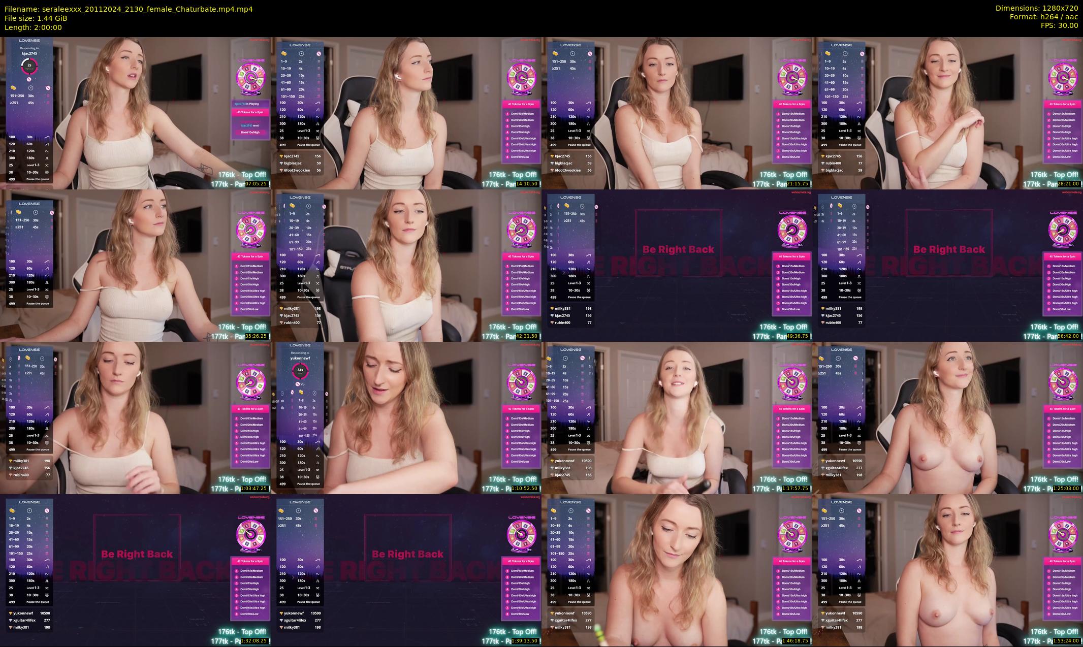 seraleexxx — 120 minute Chaturbate female cam show recording, 720p, Nov 20, 2024