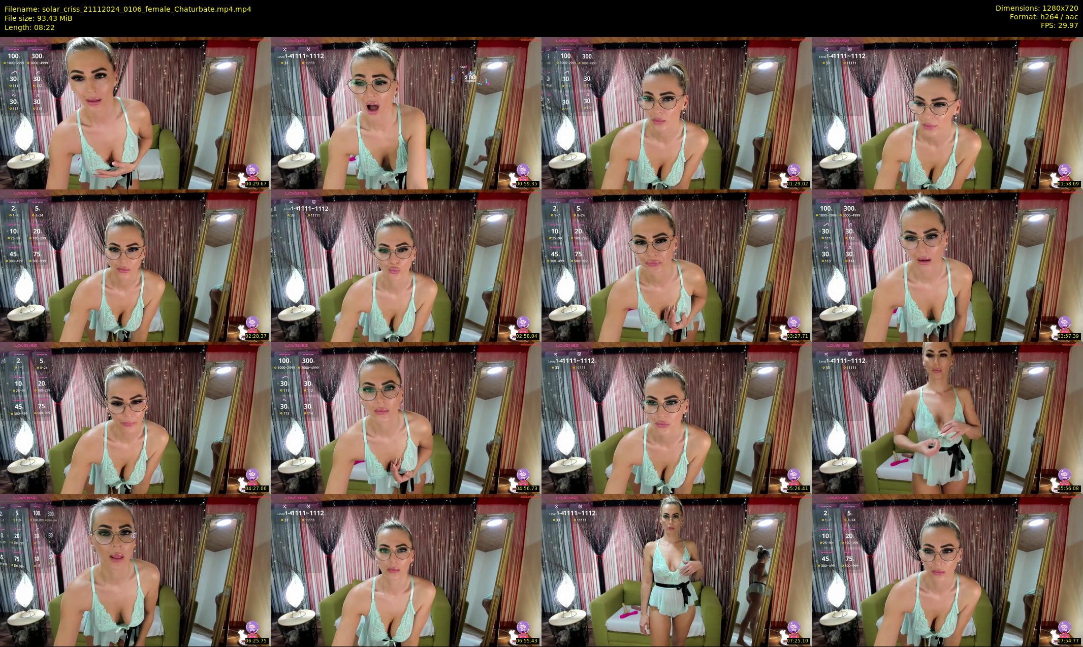 solar_criss — 9 minute Chaturbate female cam show recording, 720p, Nov 21, 2024