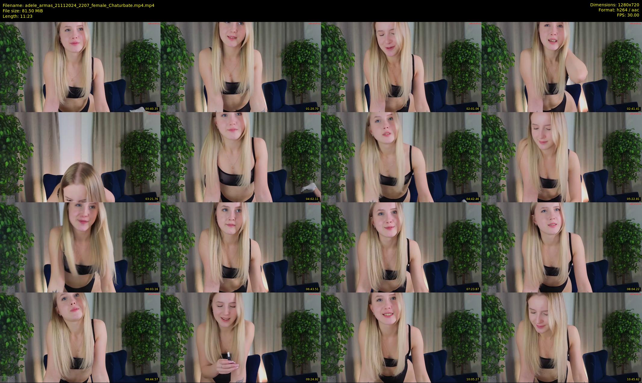 adele_armas — 12 minute Chaturbate female cam show recording, 720p, Nov 21, 2024