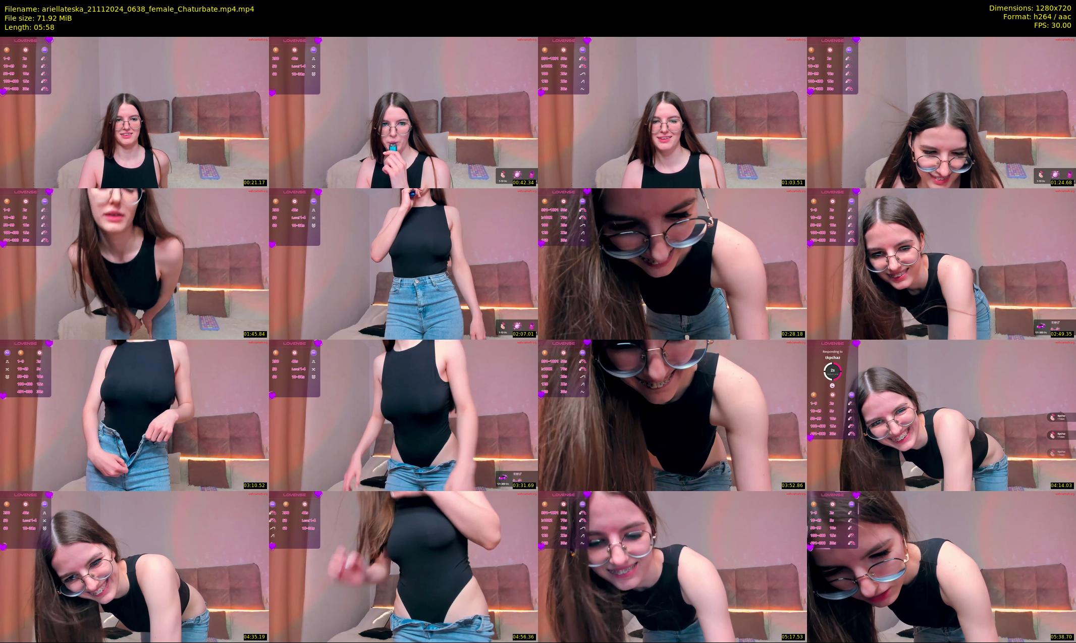 ariellateska — 6 minute Chaturbate female cam show recording, 720p, Nov 21, 2024