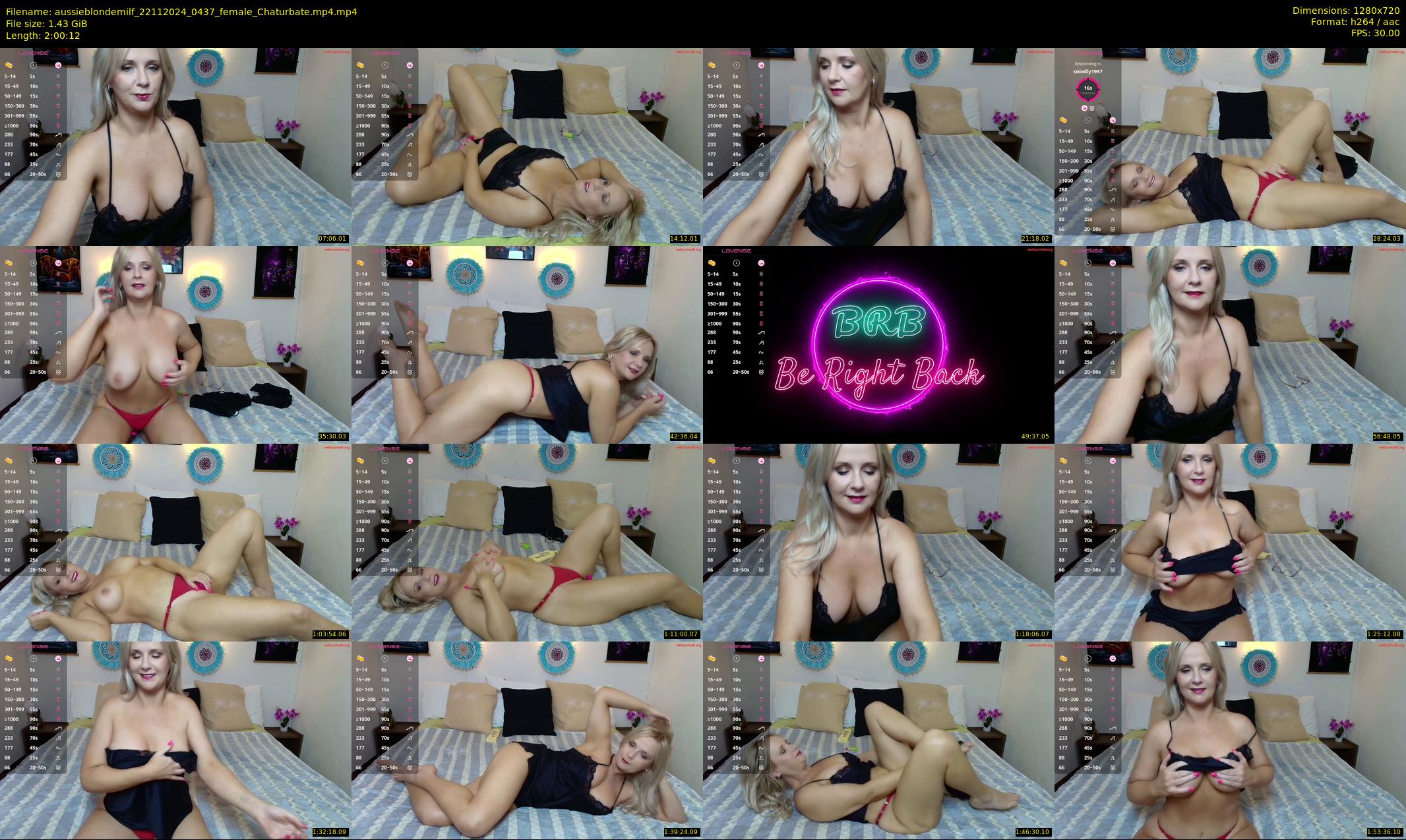 aussieblondemilf — 121 minute Chaturbate female cam show recording, 720p, Nov 22, 2024