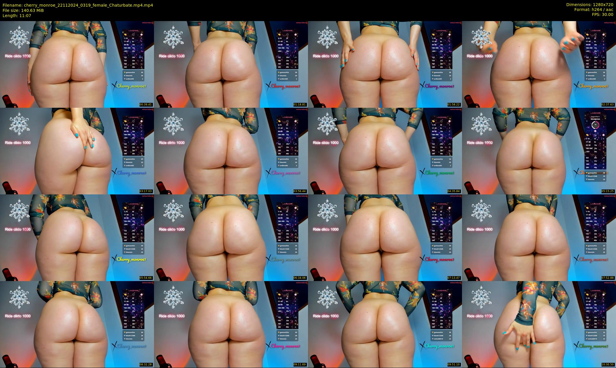 cherry_monroe — 12 minute Chaturbate female cam show recording, 720p, Nov 22, 2024