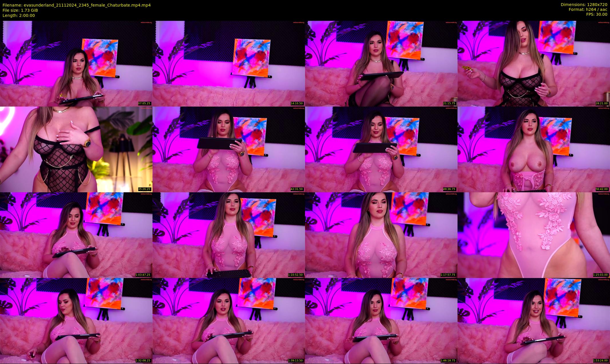 evasunderland — 120 minute Chaturbate female cam show recording, 720p, Nov 21, 2024