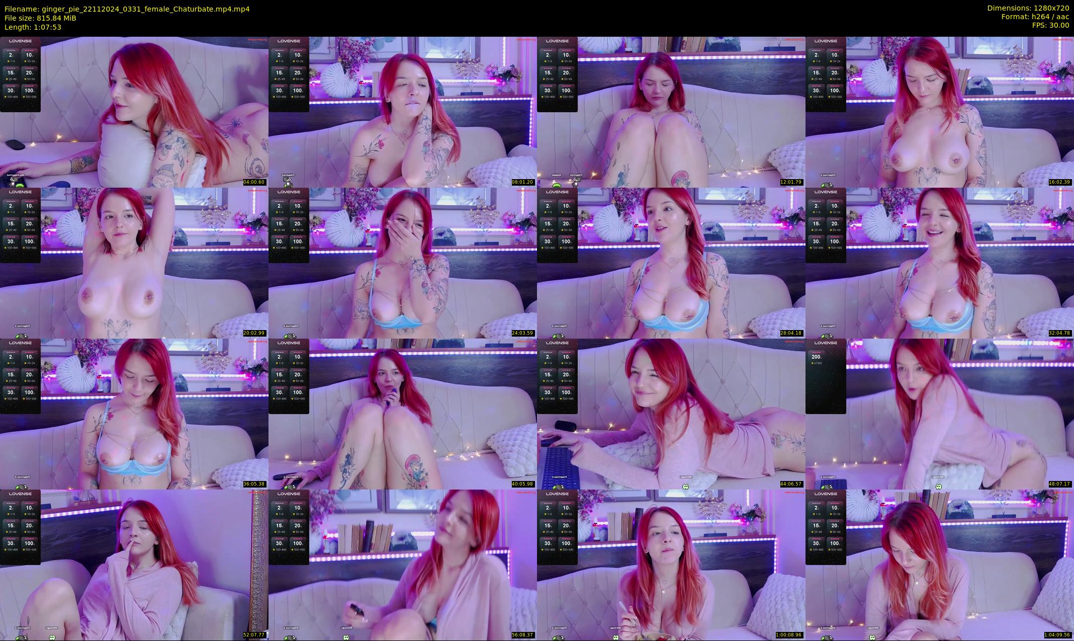 ginger_pie — 68 minute Chaturbate female cam show recording, 720p, Nov 22, 2024