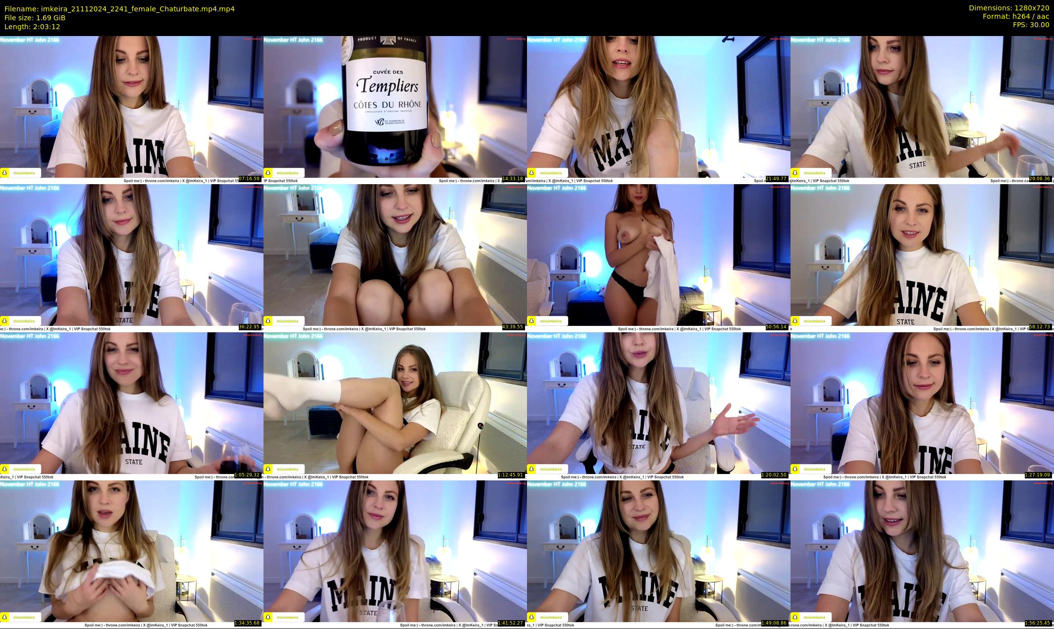 imkeira — 124 minute Chaturbate female cam show recording, 720p, Nov 21, 2024