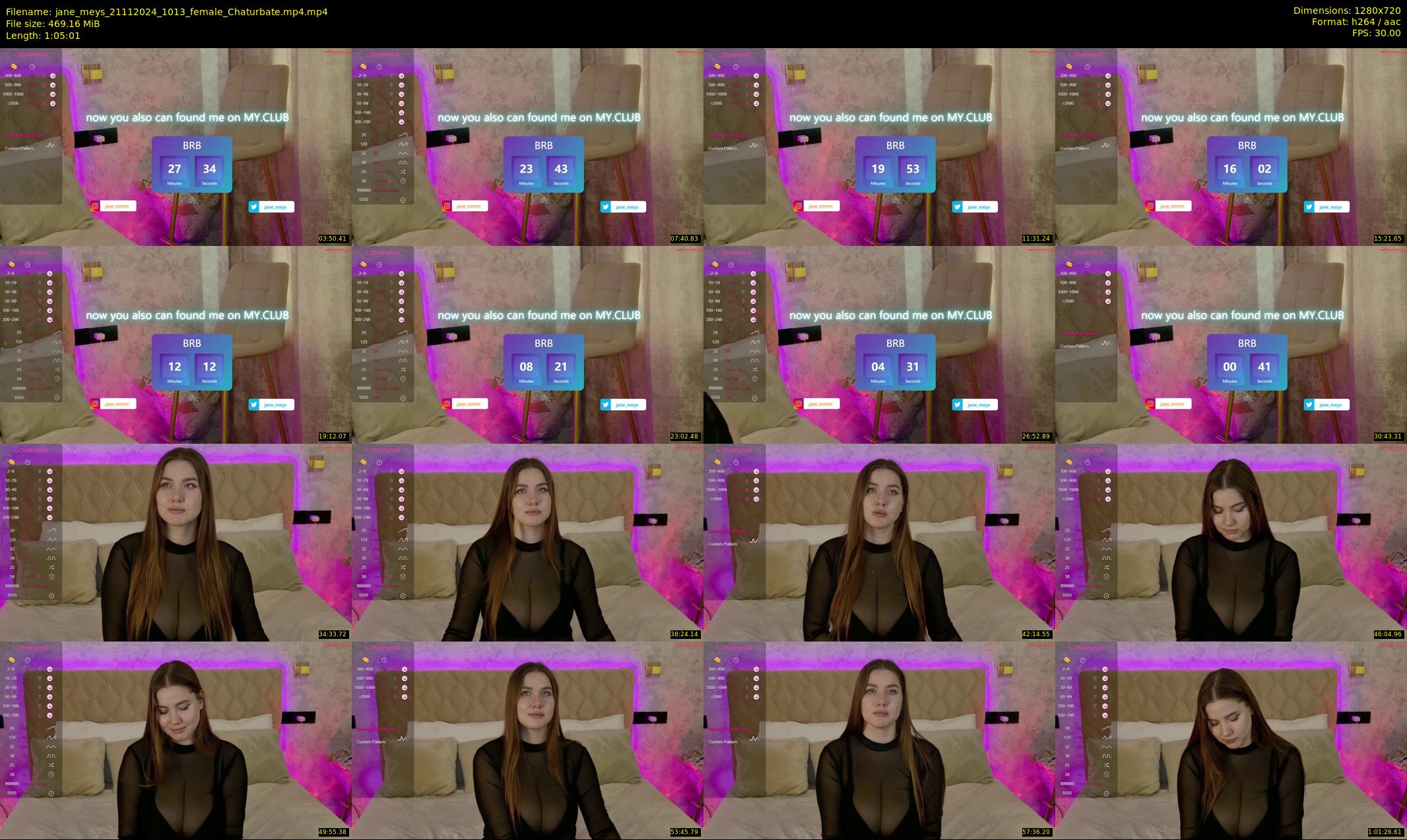 jane_meys — 66 minute Chaturbate female cam show recording, 720p, Nov 21, 2024