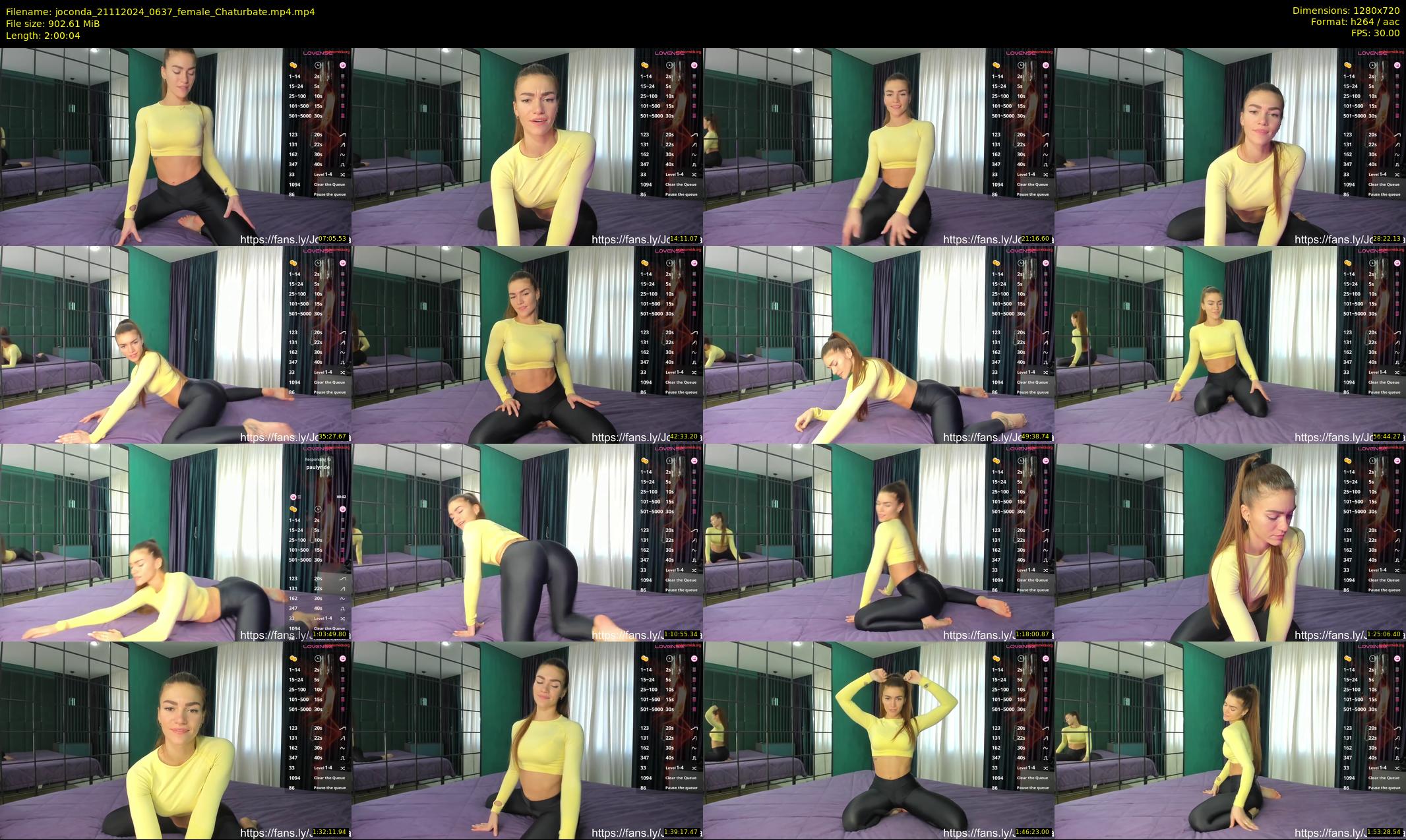 joconda — 121 minute Chaturbate female cam show recording, 720p, Nov 21, 2024