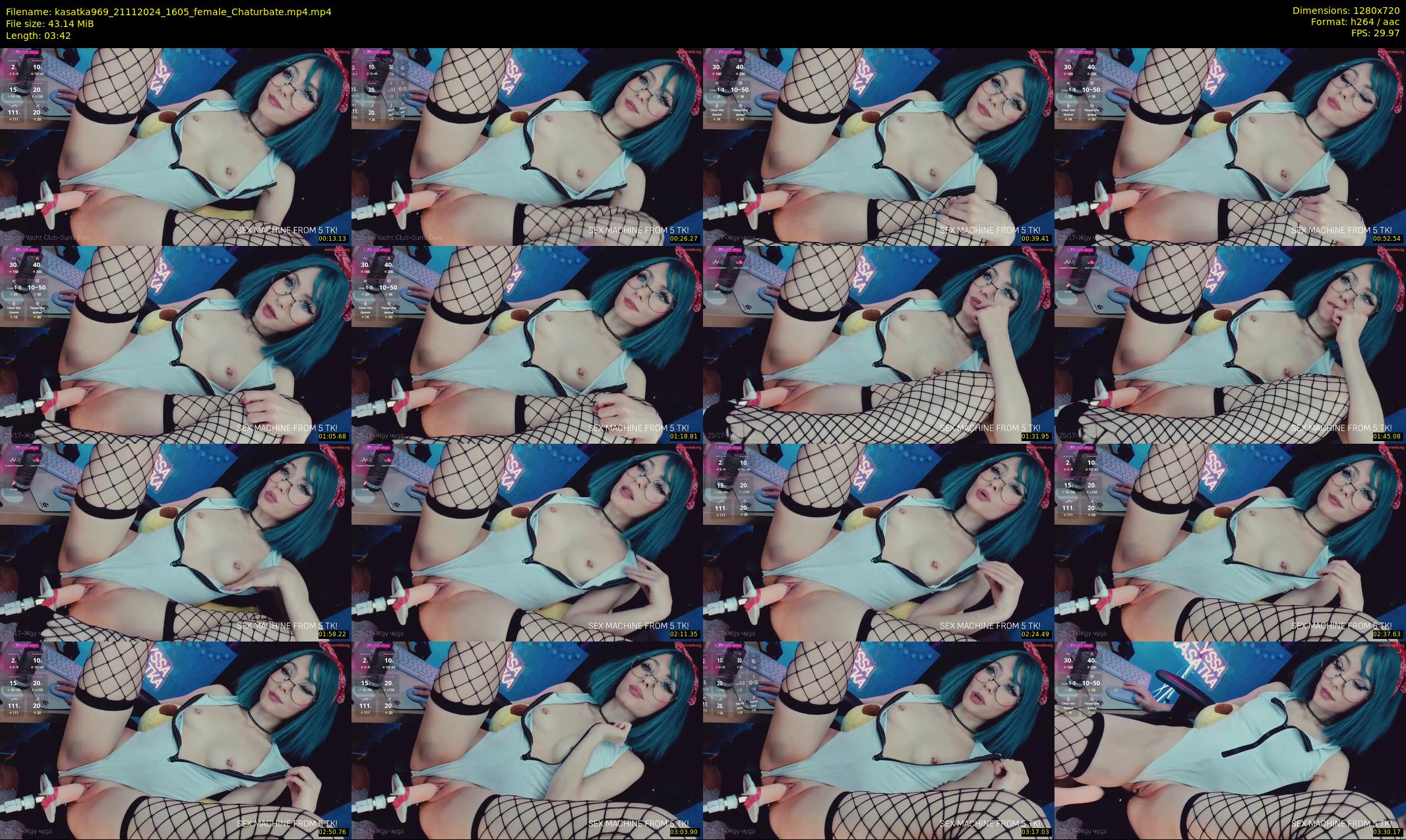 kasatka969 — 4 minute Chaturbate female cam show recording, 720p, Nov 21, 2024
