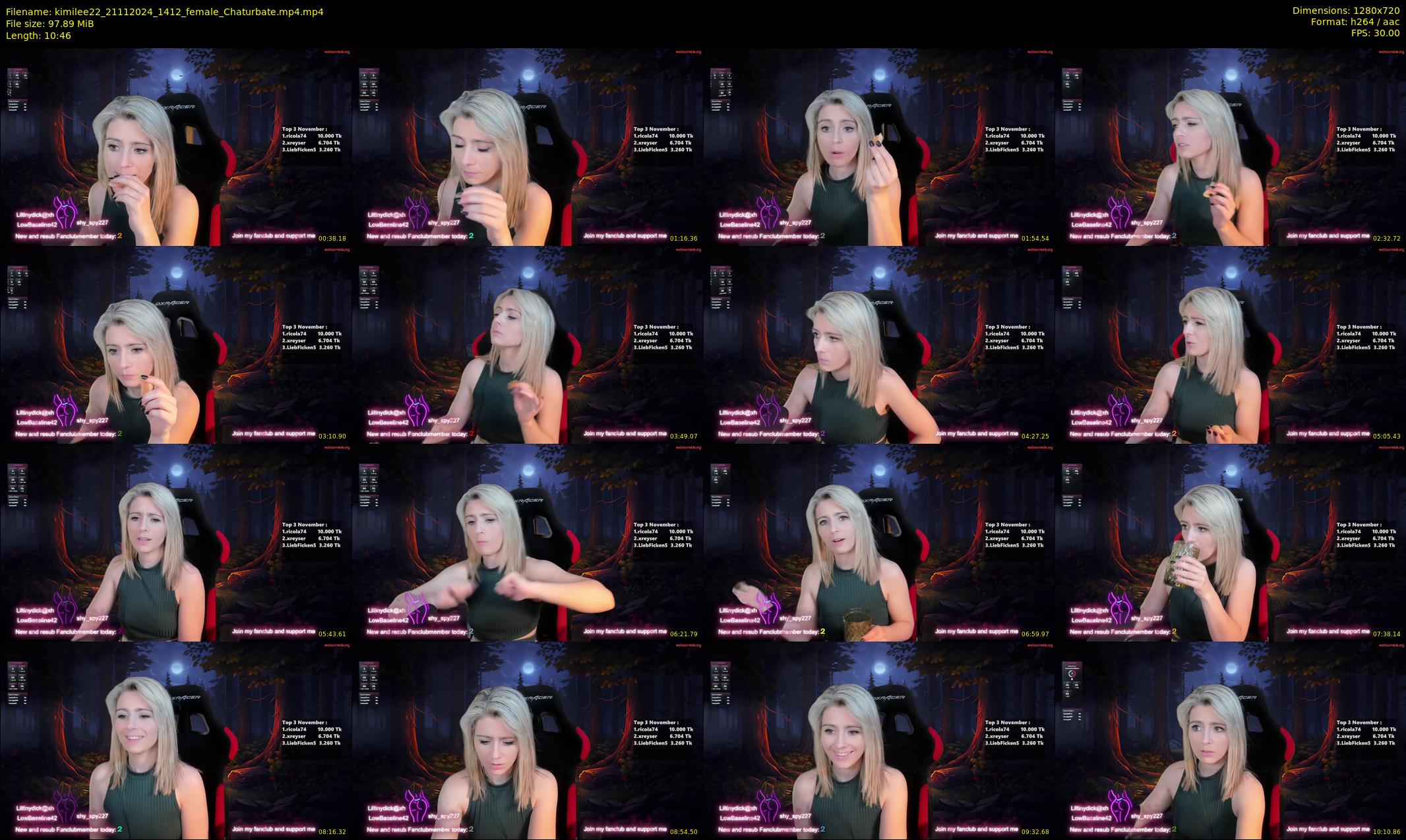kimilee22 — 11 minute Chaturbate female cam show recording, 720p, Nov 21, 2024