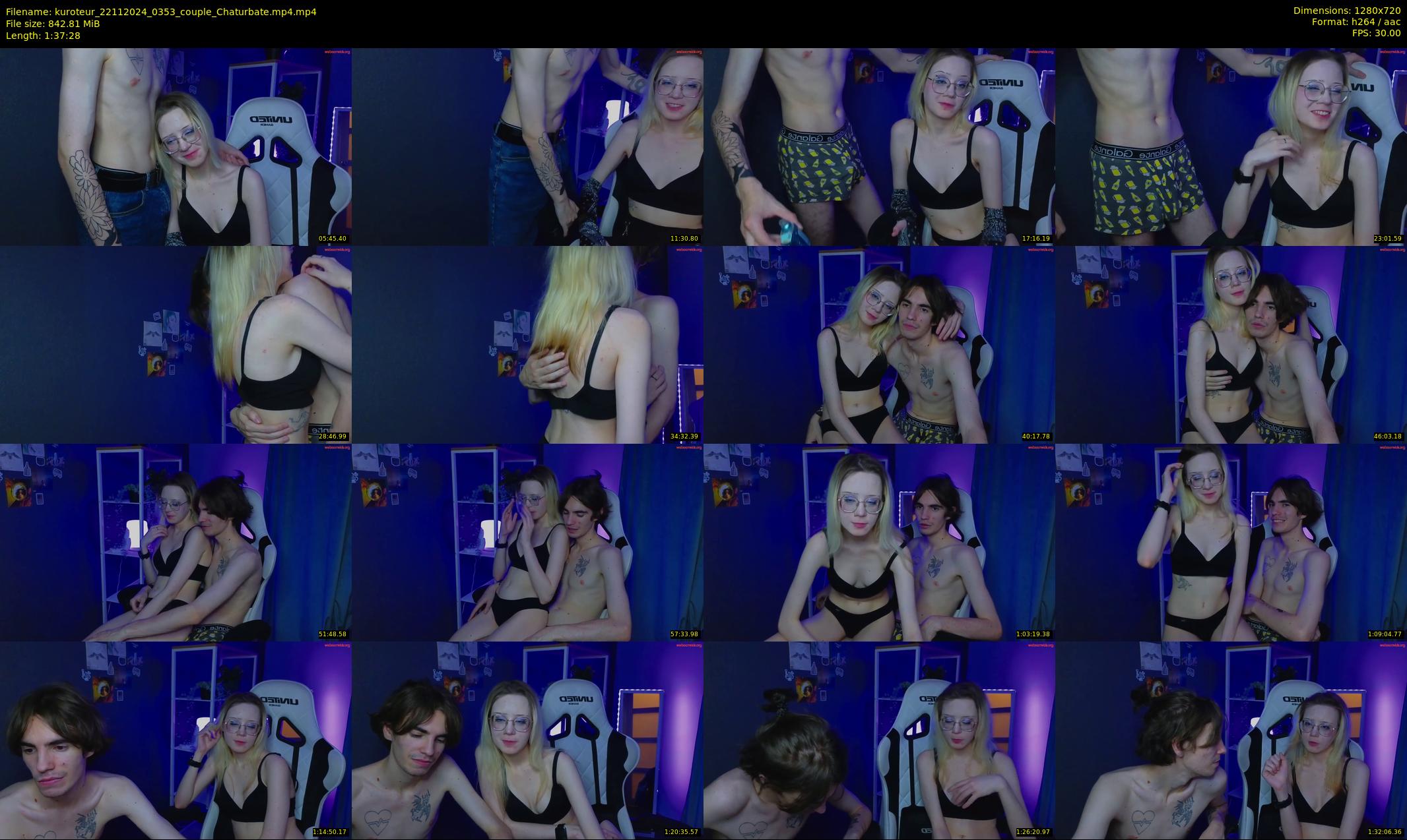 kuroteur — 98 minute Chaturbate couple cam show recording, 720p, Nov 22, 2024