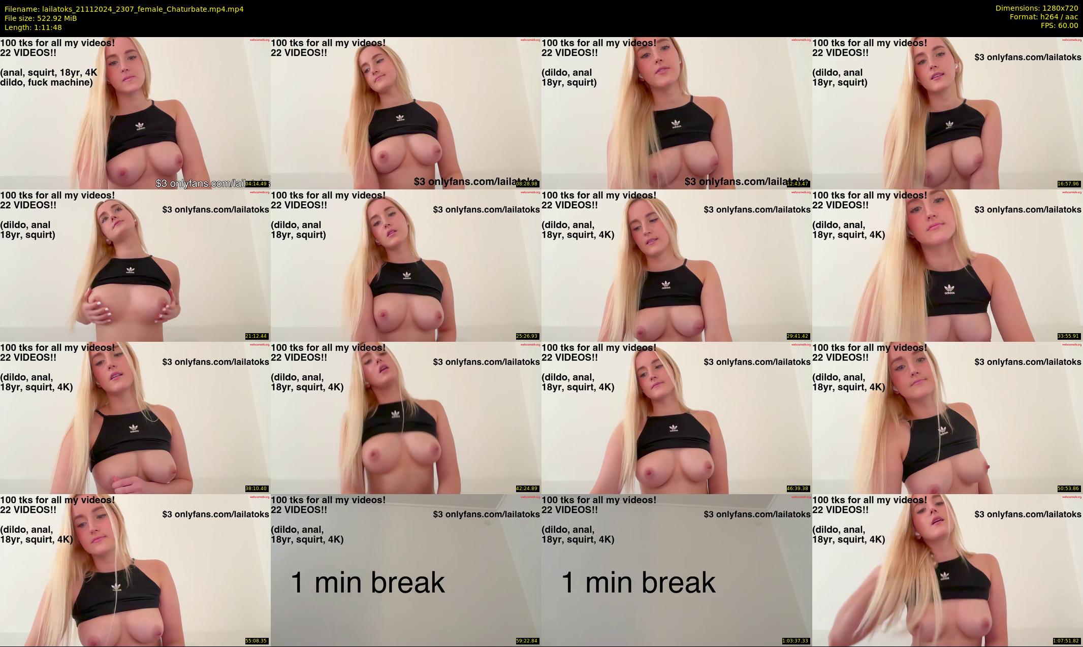lailatoks — 72 minute Chaturbate female cam show recording, 720p, Nov 21, 2024