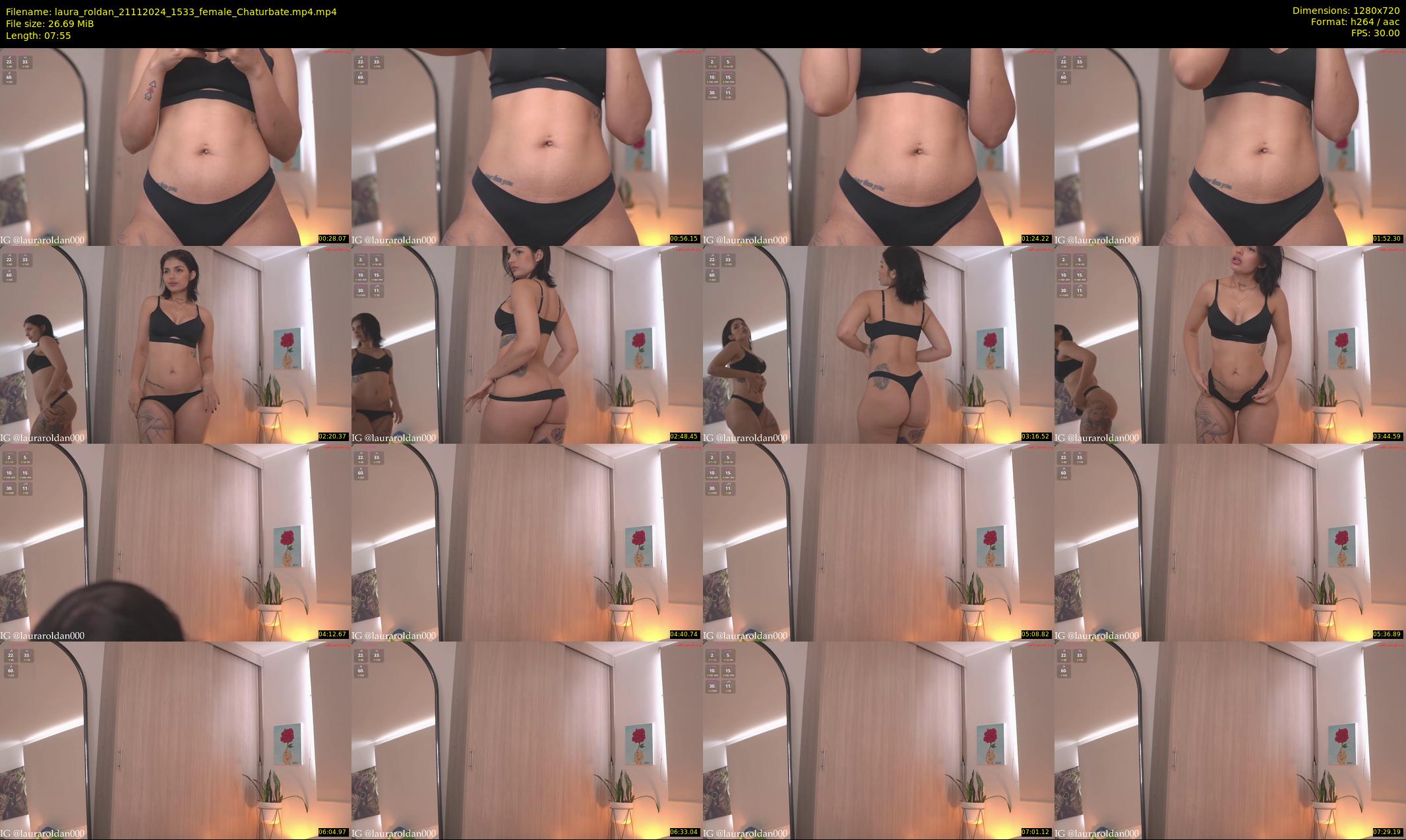 laura_roldan — 8 minute Chaturbate female cam show recording, 720p, Nov 21, 2024