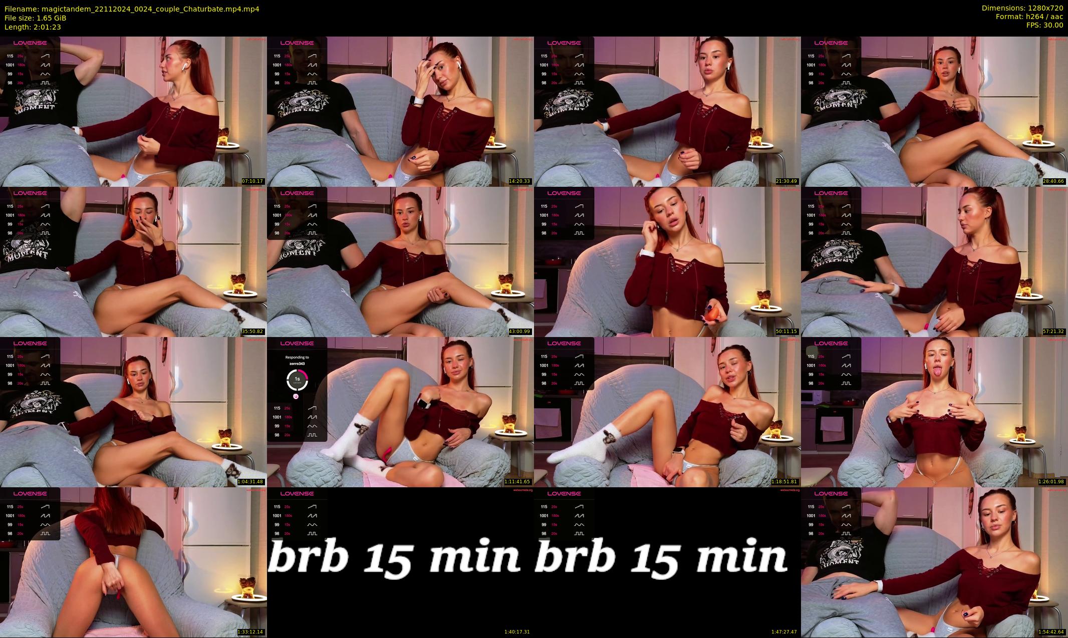 magictandem — 122 minute Chaturbate couple cam show recording, 720p, Nov 22, 2024