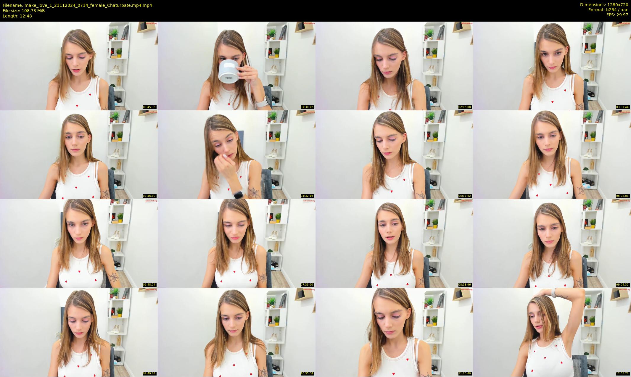 make_love_1 — 13 minute Chaturbate female cam show recording, 720p, Nov 21, 2024