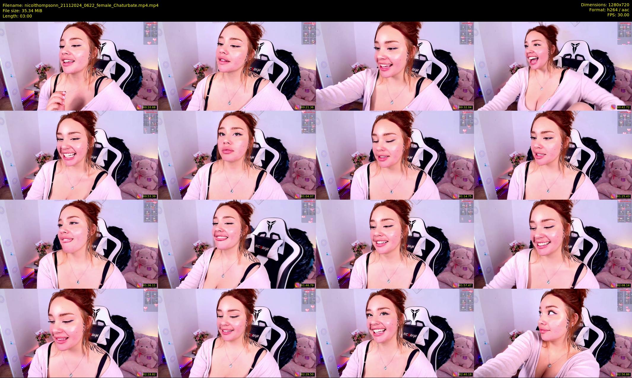 nicolthompsonn — 3 minute Chaturbate female cam show recording, 720p, Nov 21, 2024