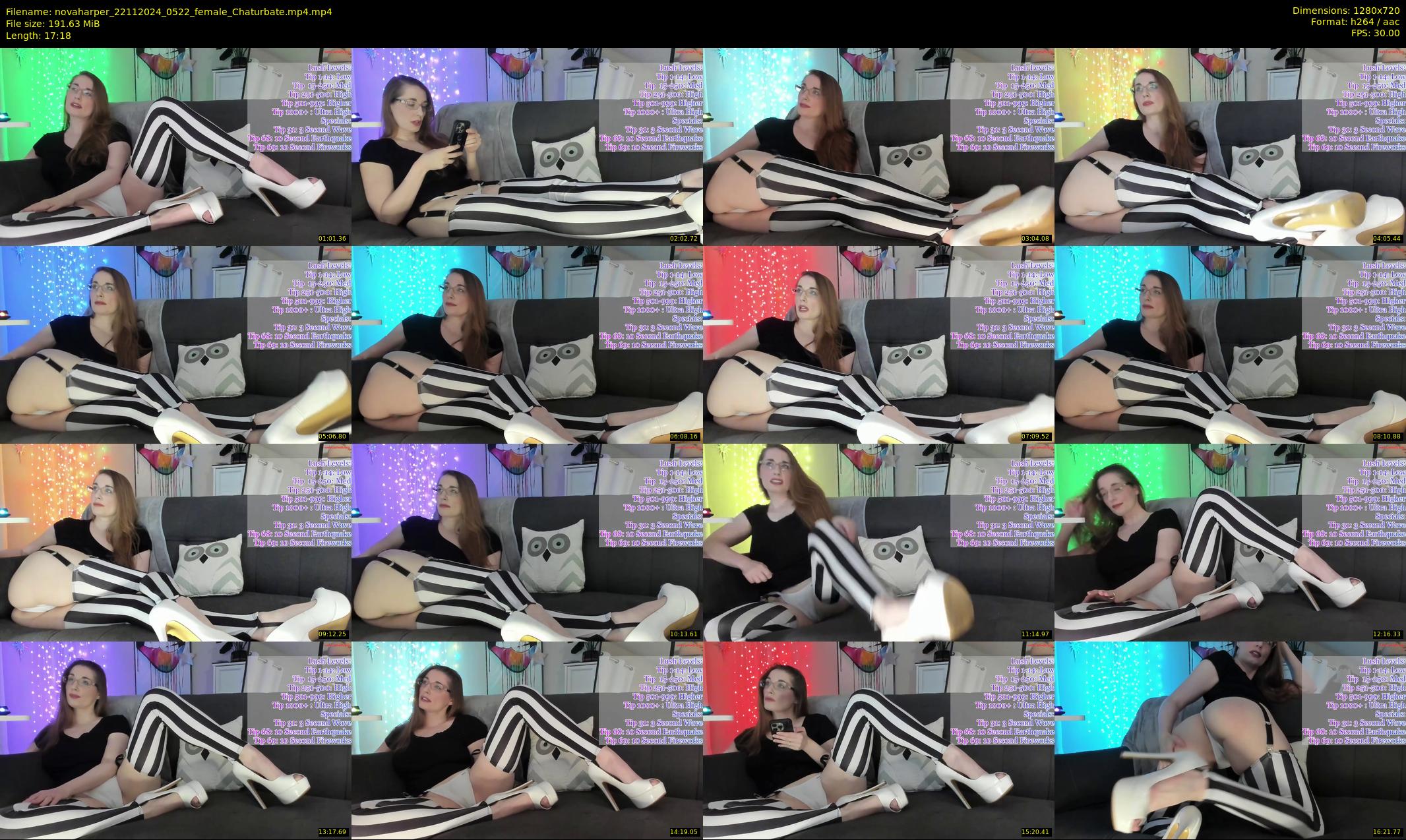 novaharper — 18 minute Chaturbate female cam show recording, 720p, Nov 22, 2024
