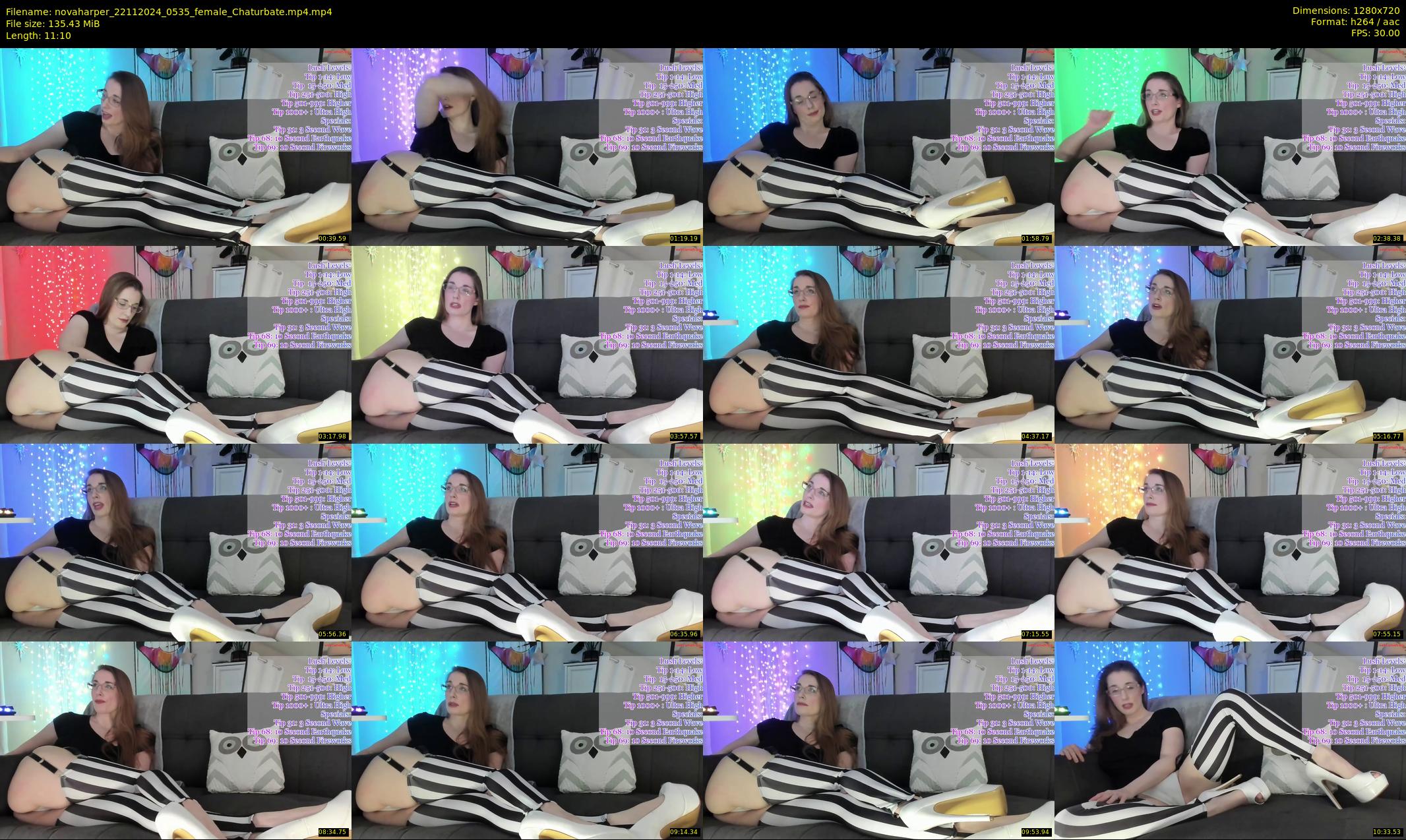 novaharper — 12 minute Chaturbate female cam show recording, 720p, Nov 22, 2024