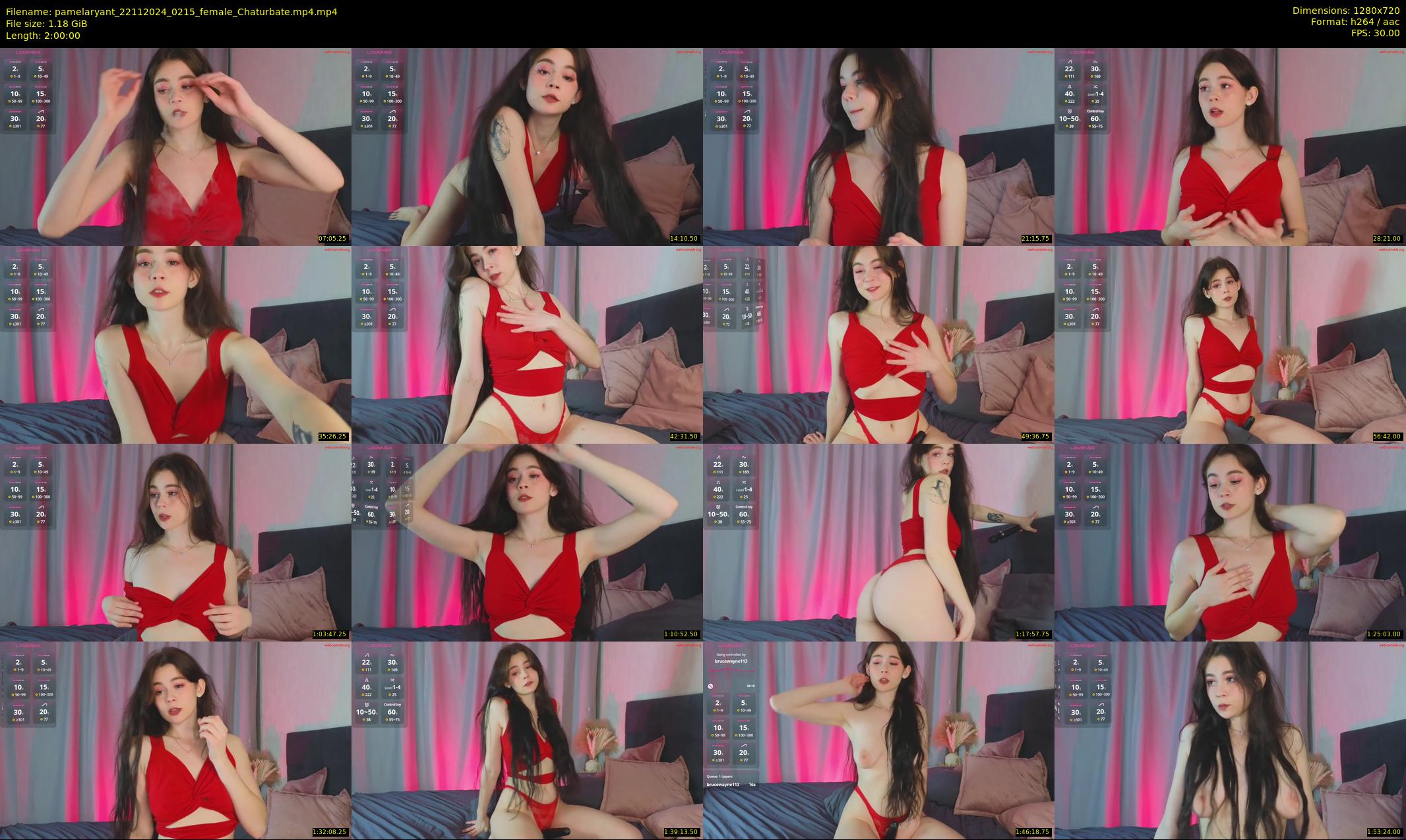 pamelaryant — 120 minute Chaturbate female cam show recording, 720p, Nov 22, 2024