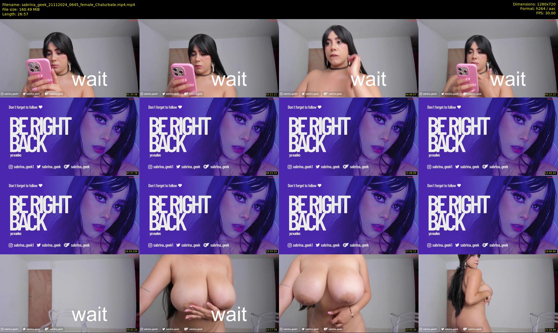 sabrina_geek — 27 minute Chaturbate female cam show recording, 720p, Nov 21, 2024